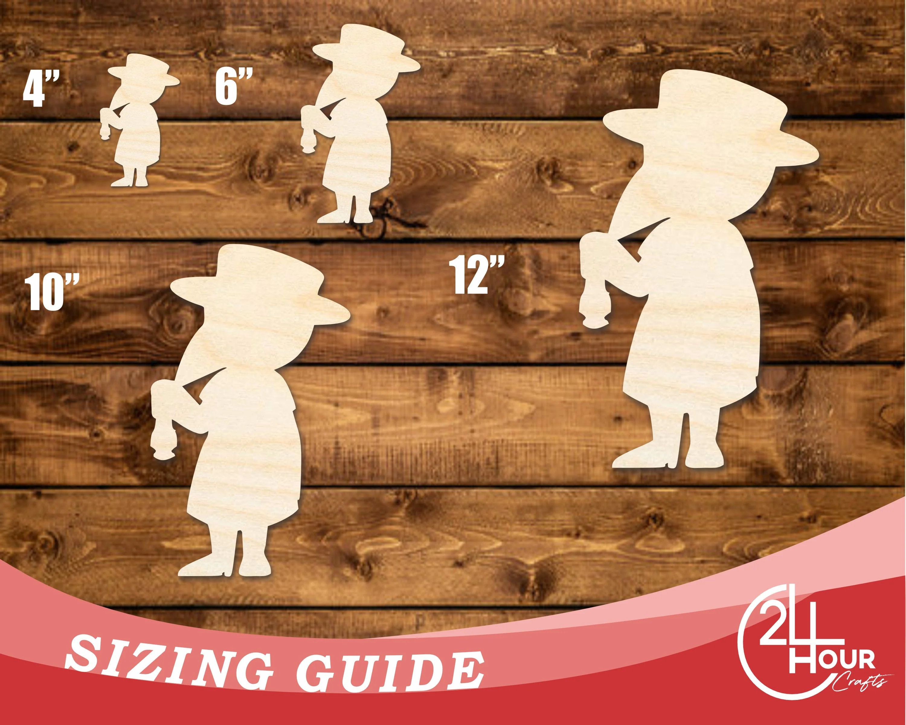 Unfinished Wood Cute Plague Doctor With Lantern Shape | DIY Craft Cutout | up to 46" DIY - Image 3