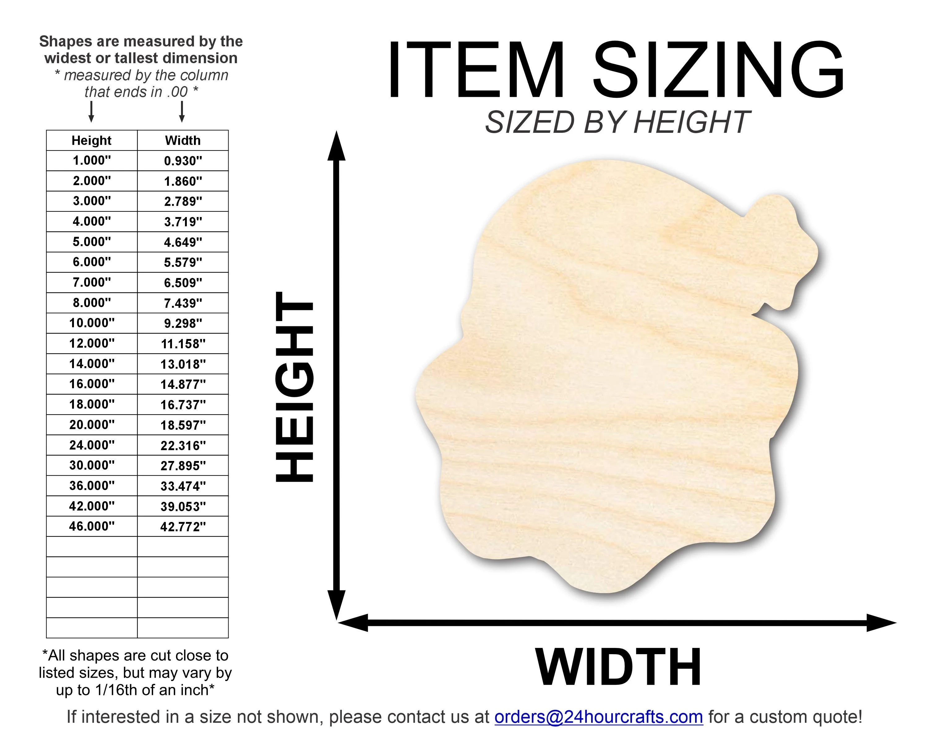 Unfinished Wood Cute Santa Shape | DIY Craft Cutout | up to 46" DIY - Image 2