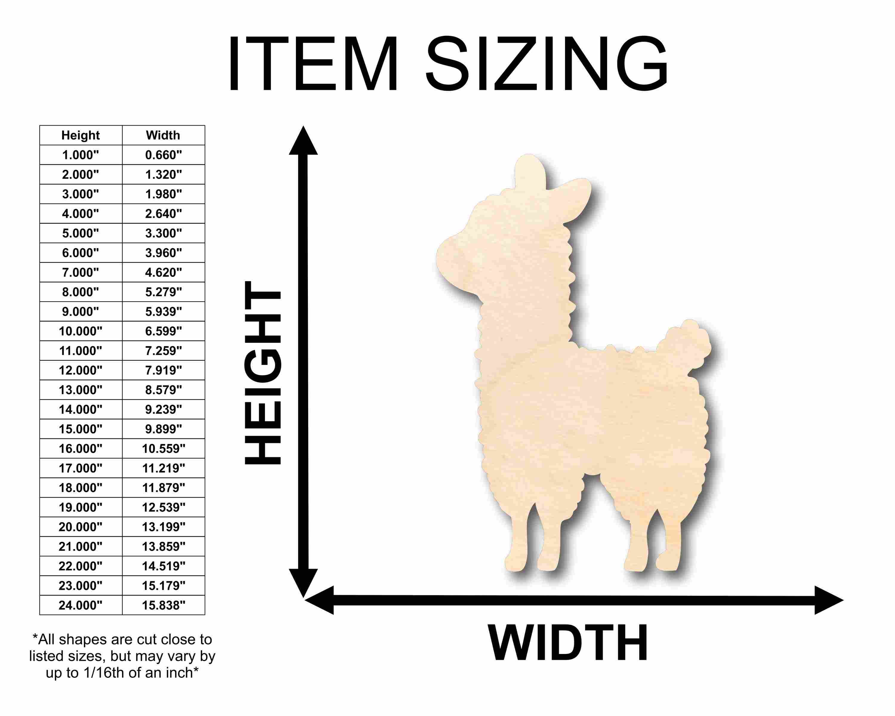 Unfinished Wood Cute Sheep Silhouette - Craft- up to 46" DIY - Image 2