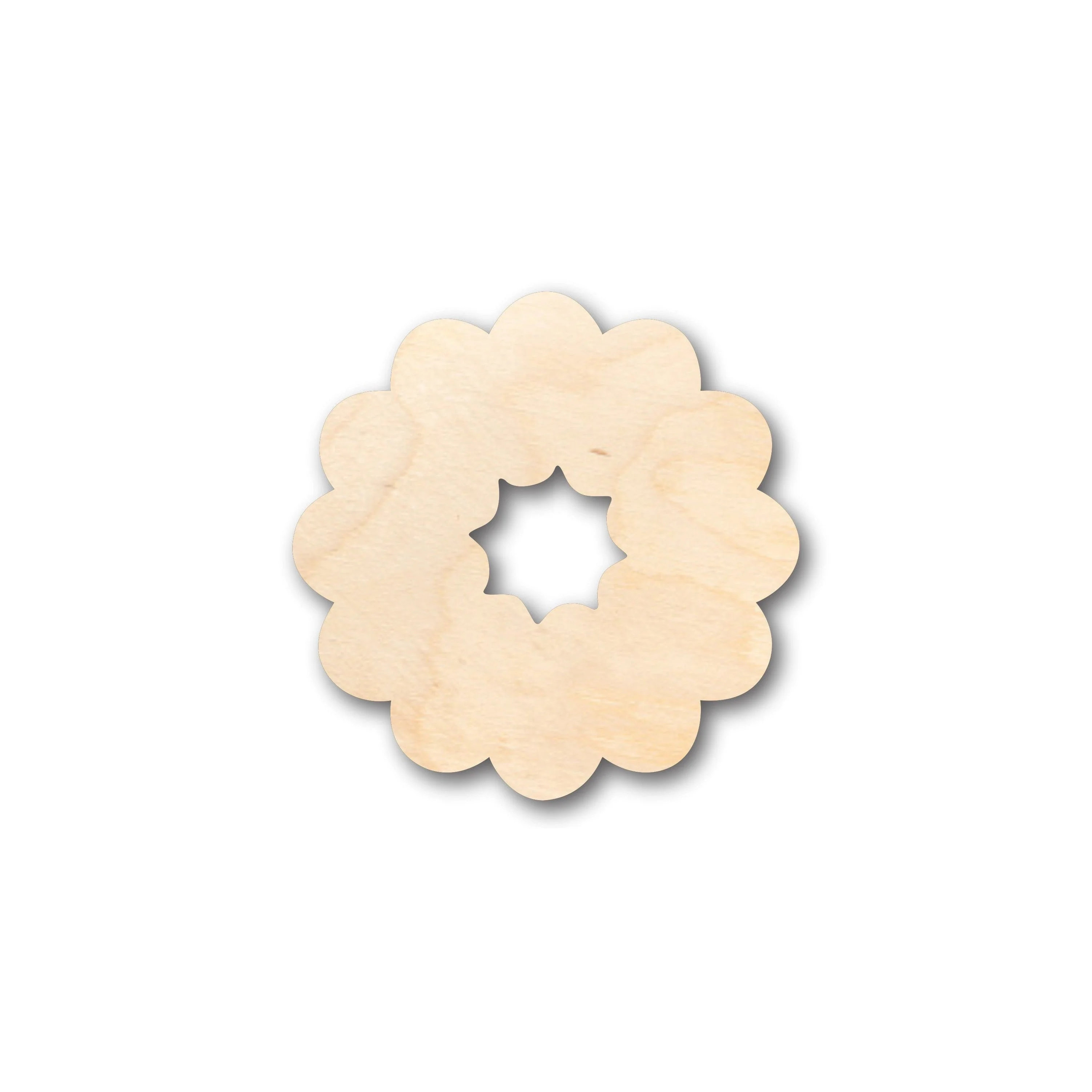 Unfinished Wood Cute Wreath Shape - Christmas - Craft - up to 46" DIY