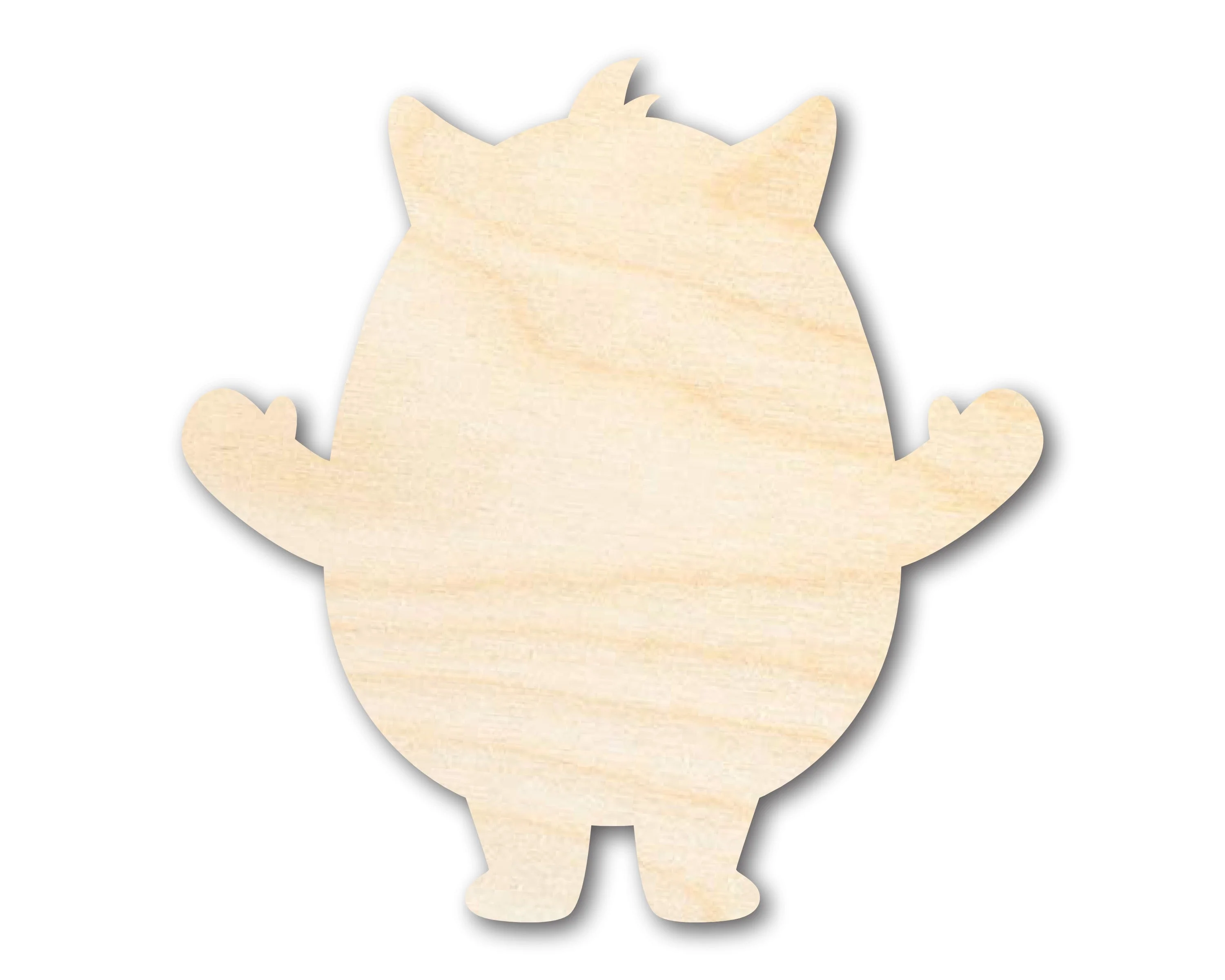 Unfinished Wood Cute Yeti Shape | DIY Craft Cutout | up to 46" DIY
