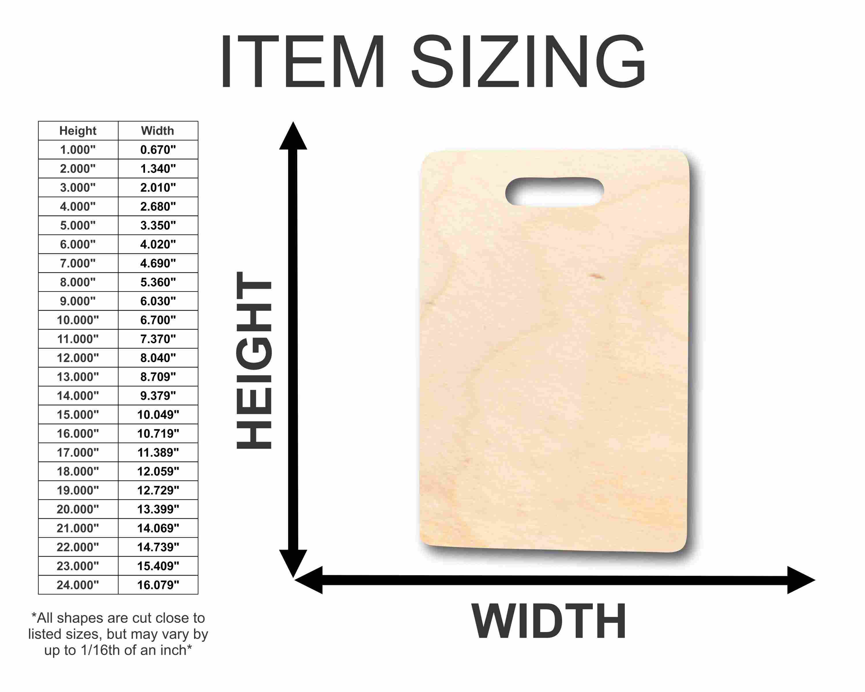 Unfinished Wood Cutting Board Crafting Shape - Kitchen - Craft - up to 46"  DIY - Image 2