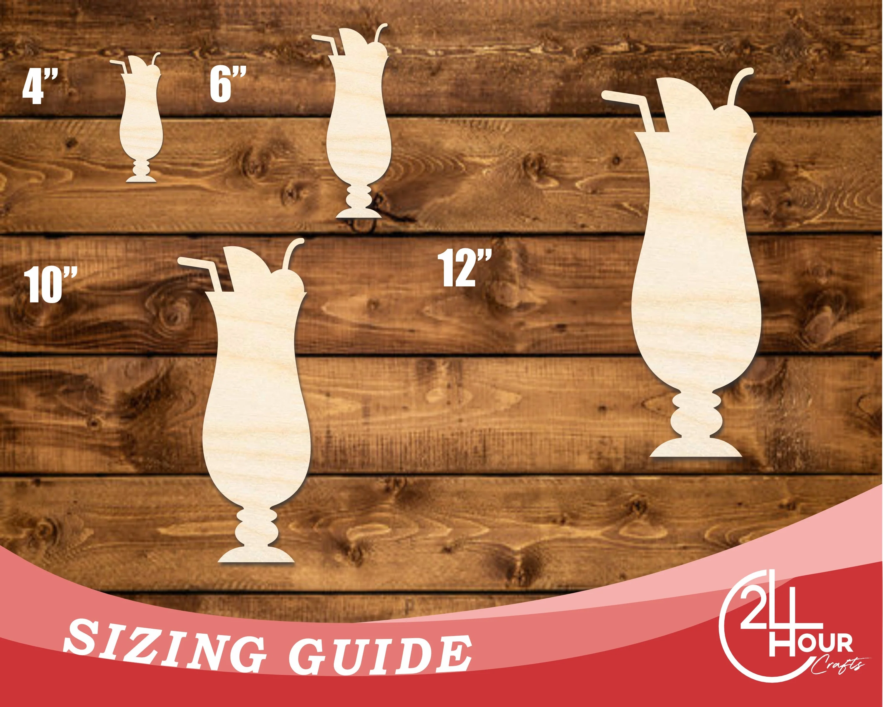 Unfinished Wood Daquari Shape | DIY Craft Cutout | up to 46" DIY - Image 3