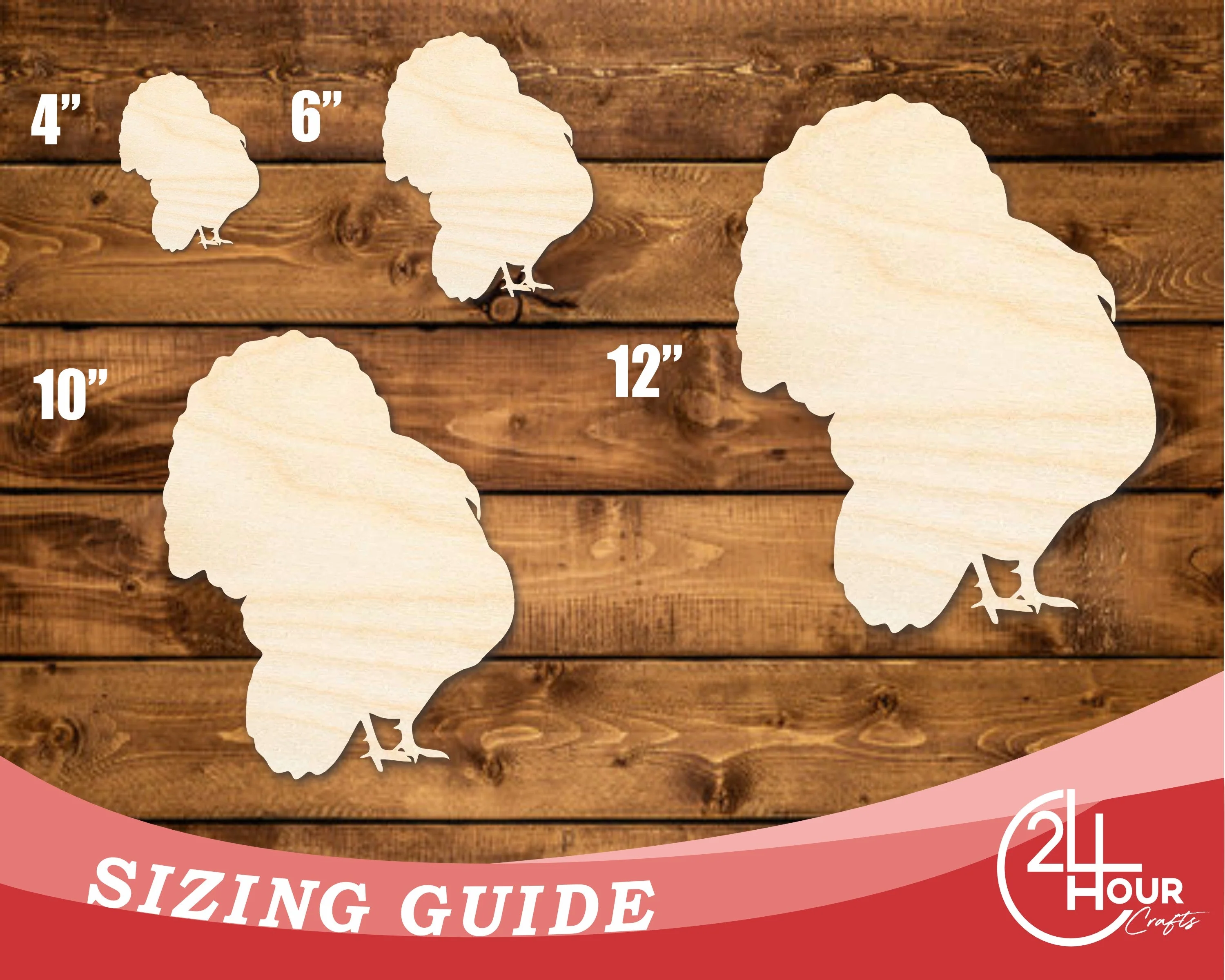 Unfinished Wood Detailed Turkey Shape | DIY Craft Cutout | up to 46" DIY - Image 3