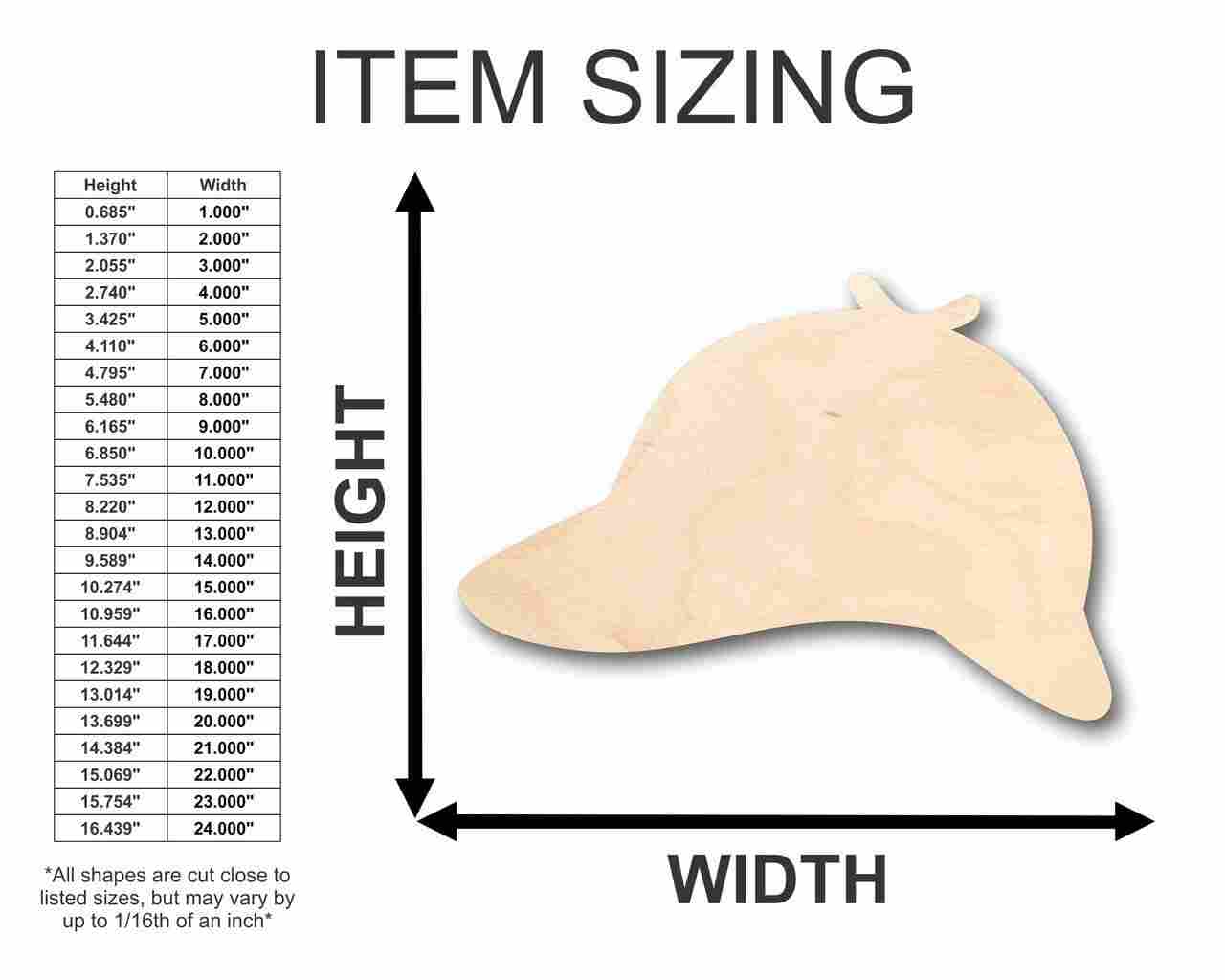 Unfinished Wood Detective Hat Shape - Craft - up to 46" DIY - Image 2