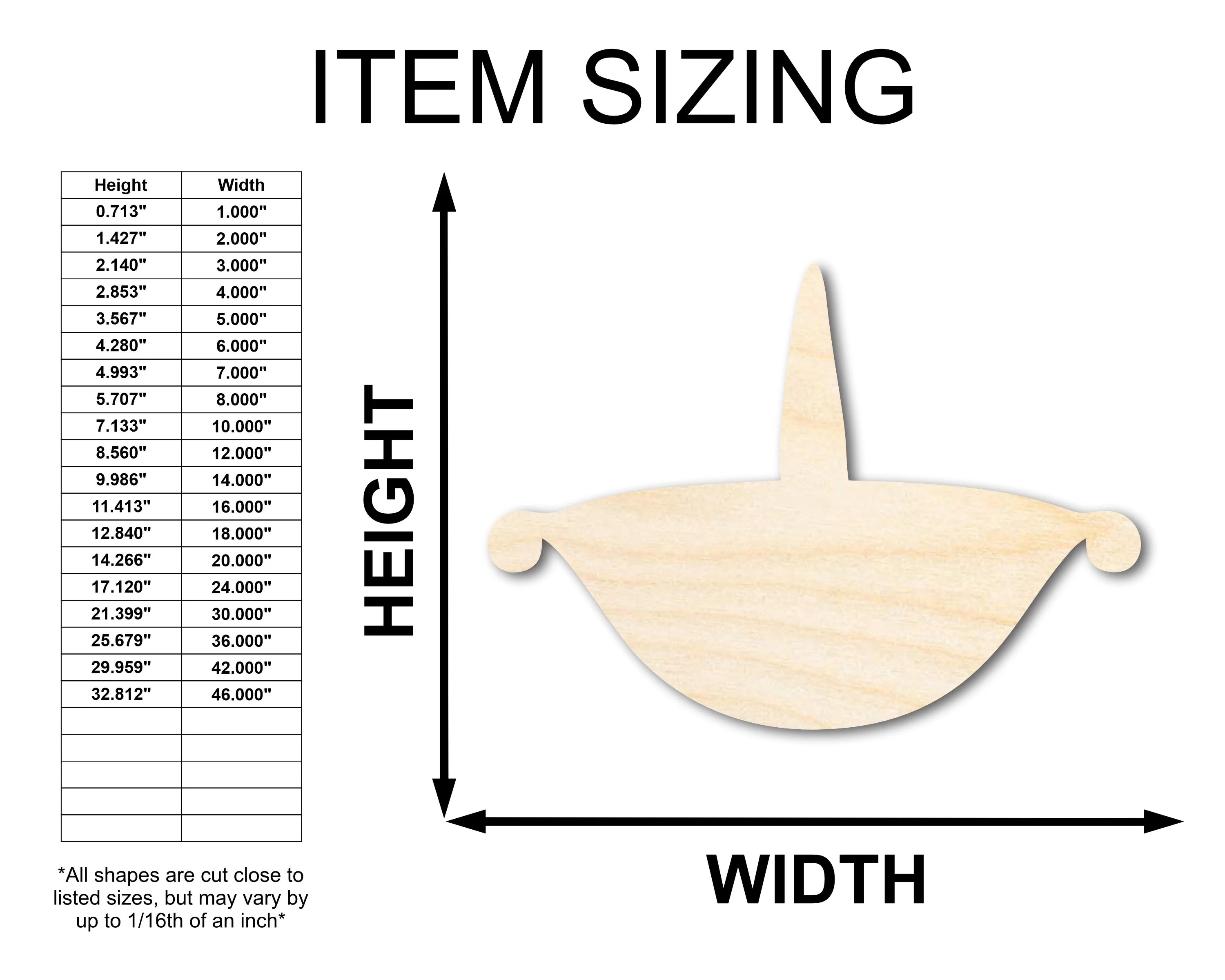 Unfinished Wood Diya Shape | Diwali | Craft Cutout | up to 46" DIY - Image 2