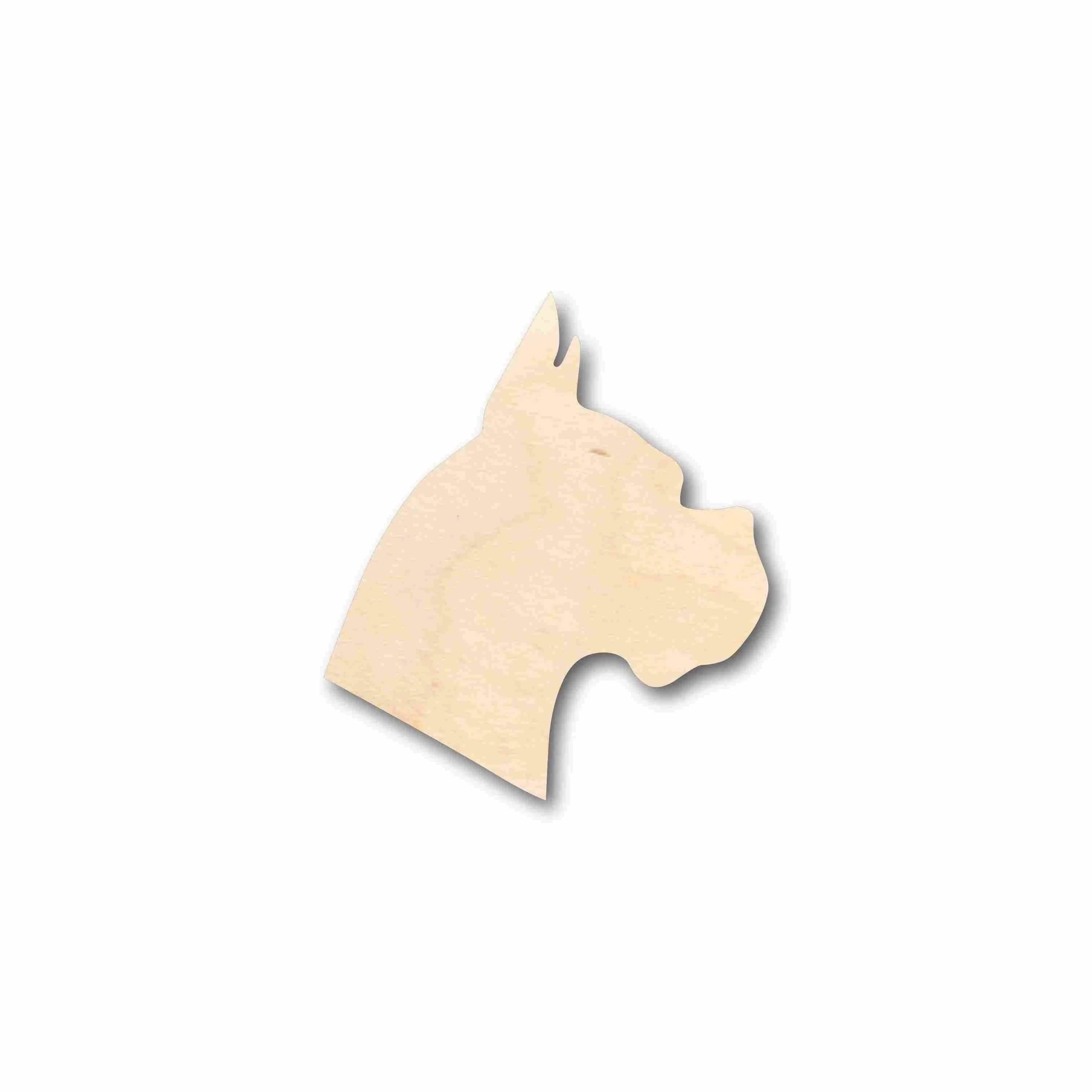 Unfinished Wood Dog Boxer Head Silhouette - Craft- up to 46" DIY