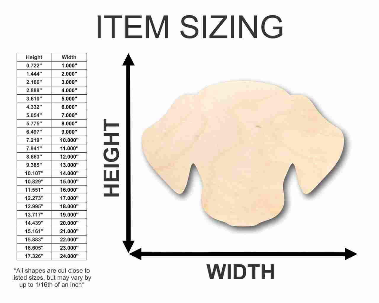 Unfinished Wood Dog Head Shape - Animal - Pet - Craft - up to 46" DIY - Image 2
