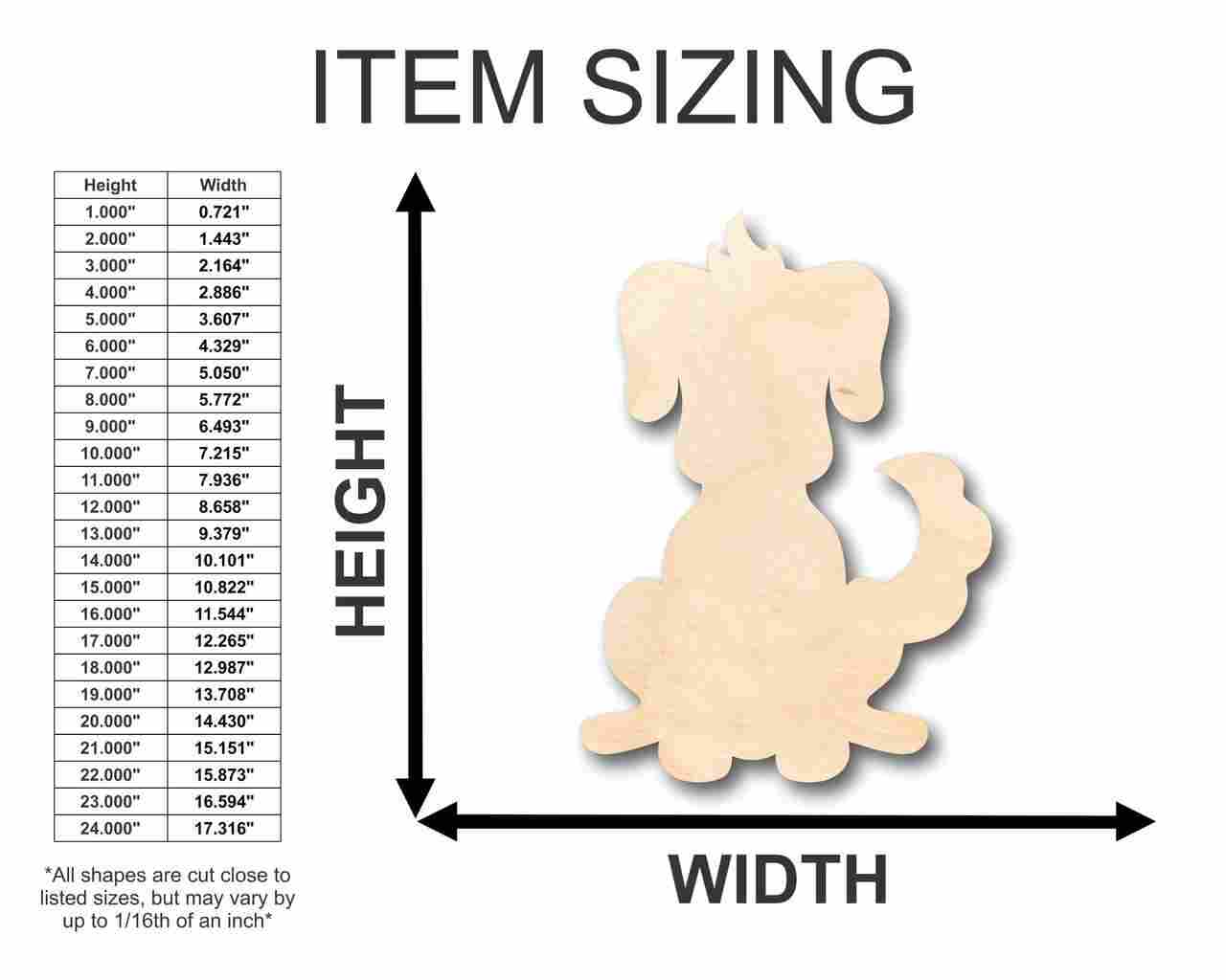 Unfinished Wood Dog Shape - Animal - Pet - Craft - up to 46" DIY - Image 2