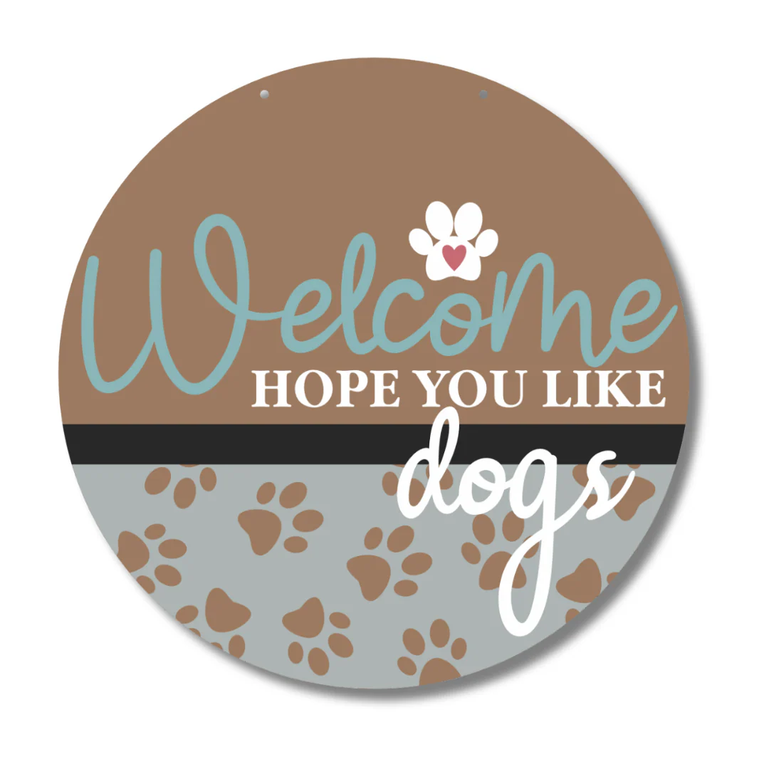 Unfinished Wood Dog Welcome Door Sign Kit | Wood Craft Cutouts | 1/4" Thick | - Image 2