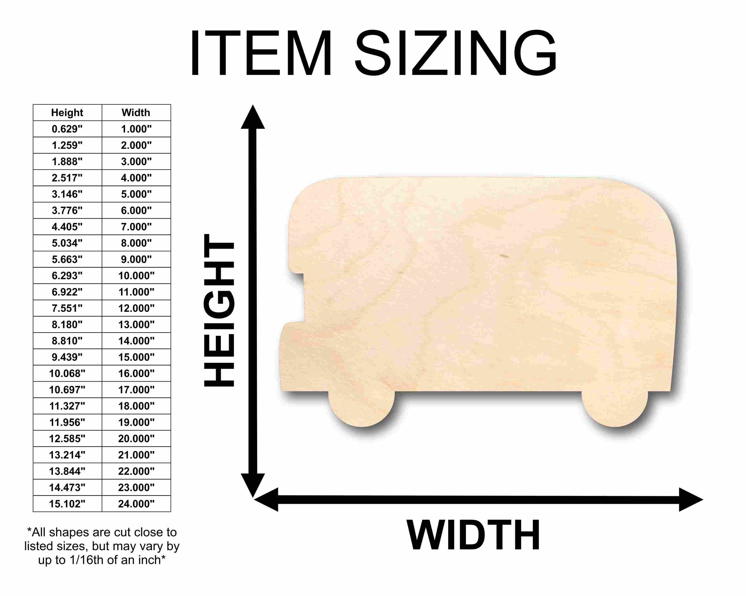 Unfinished Wood Double Decker Bus Silhouette - Craft- up to 46" DIY - Image 2
