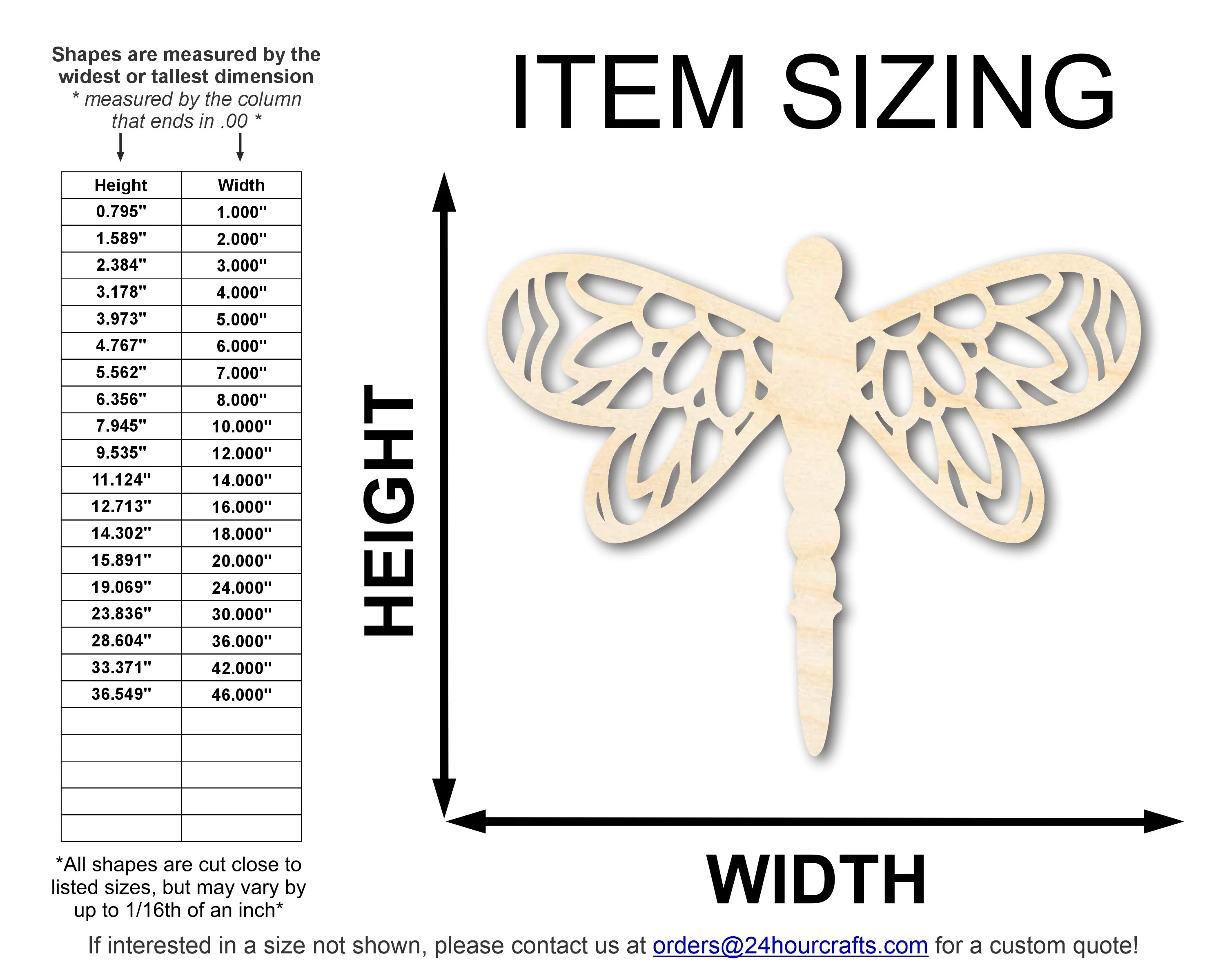 Unfinished Wood Dragonfly Shape | JGrondz | DIY Craft Cutout | up to 46" DIY - Image 2