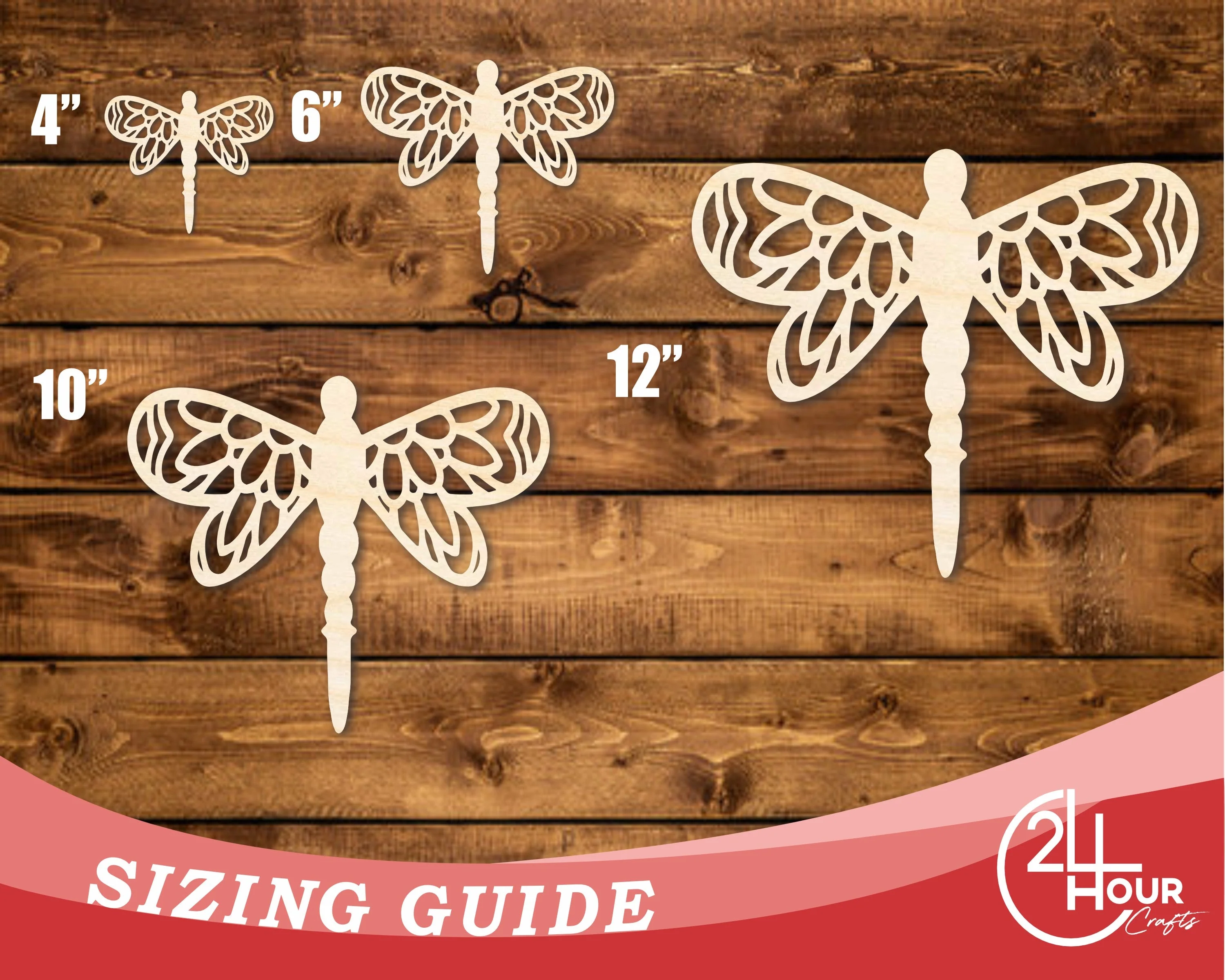 Unfinished Wood Dragonfly Shape | JGrondz | DIY Craft Cutout | up to 46" DIY - Image 3