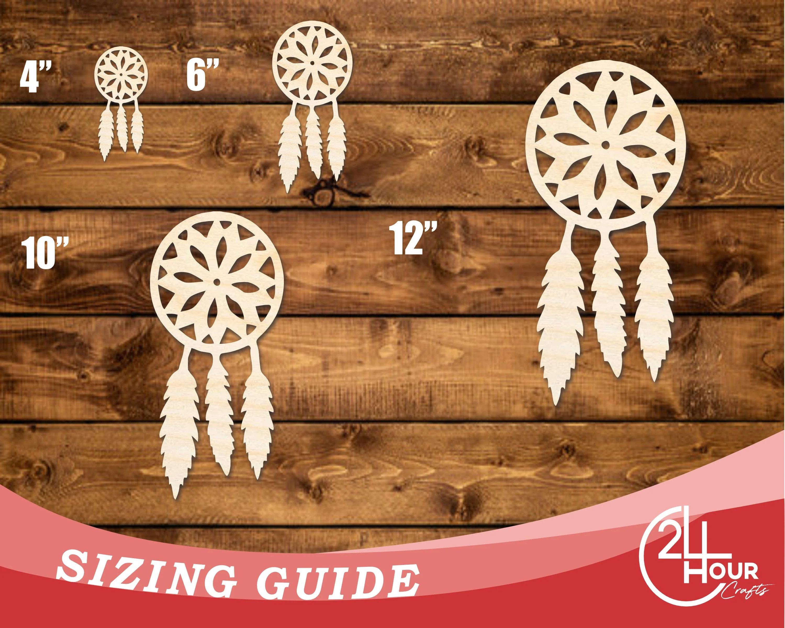 Unfinished Wood Dreamcatcher Shape | DIY Craft Cutout | up to 46" DIY - Image 3