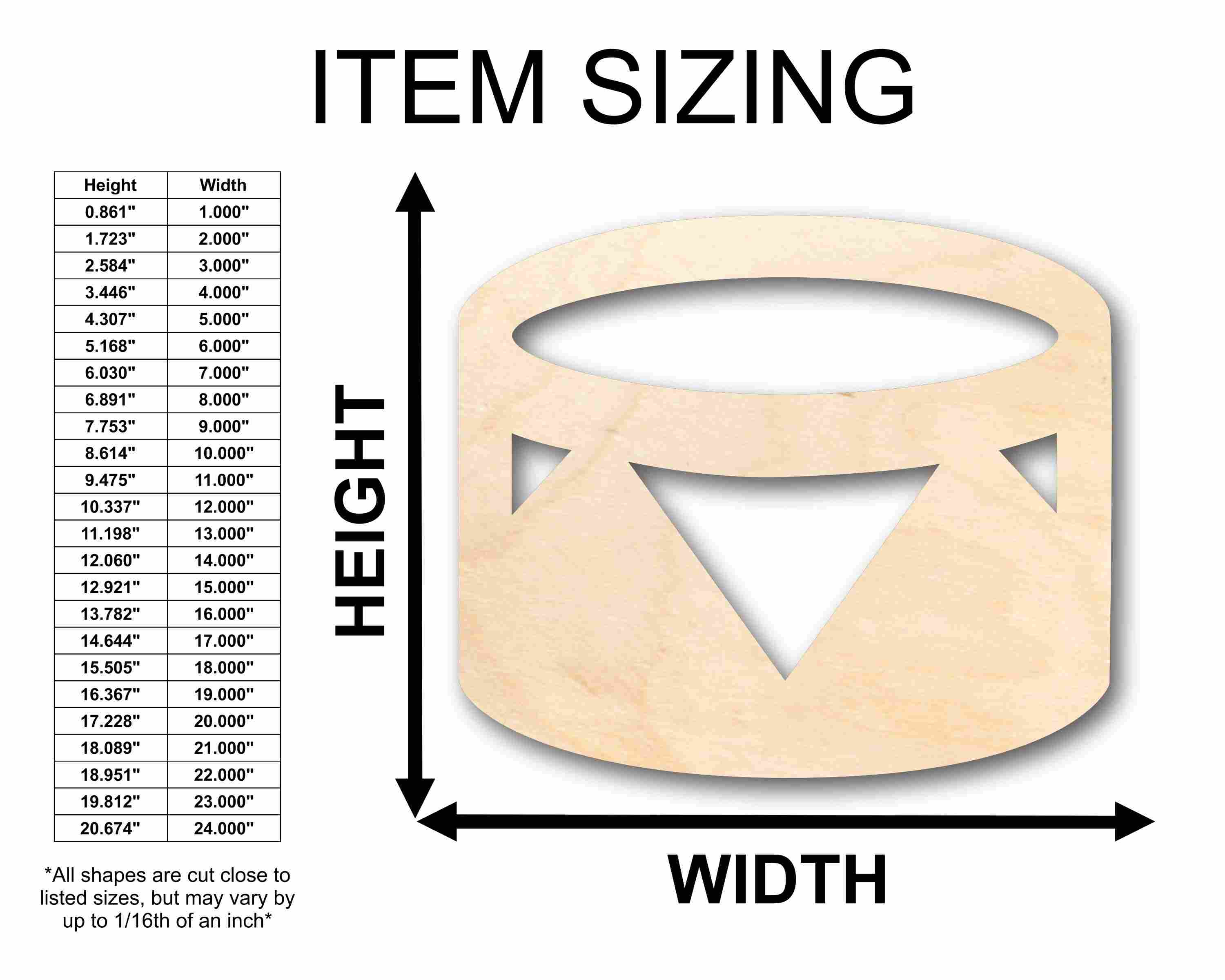 Unfinished Wood Drum Instrument Silhouette - Craft- up to 46" DIY - Image 2