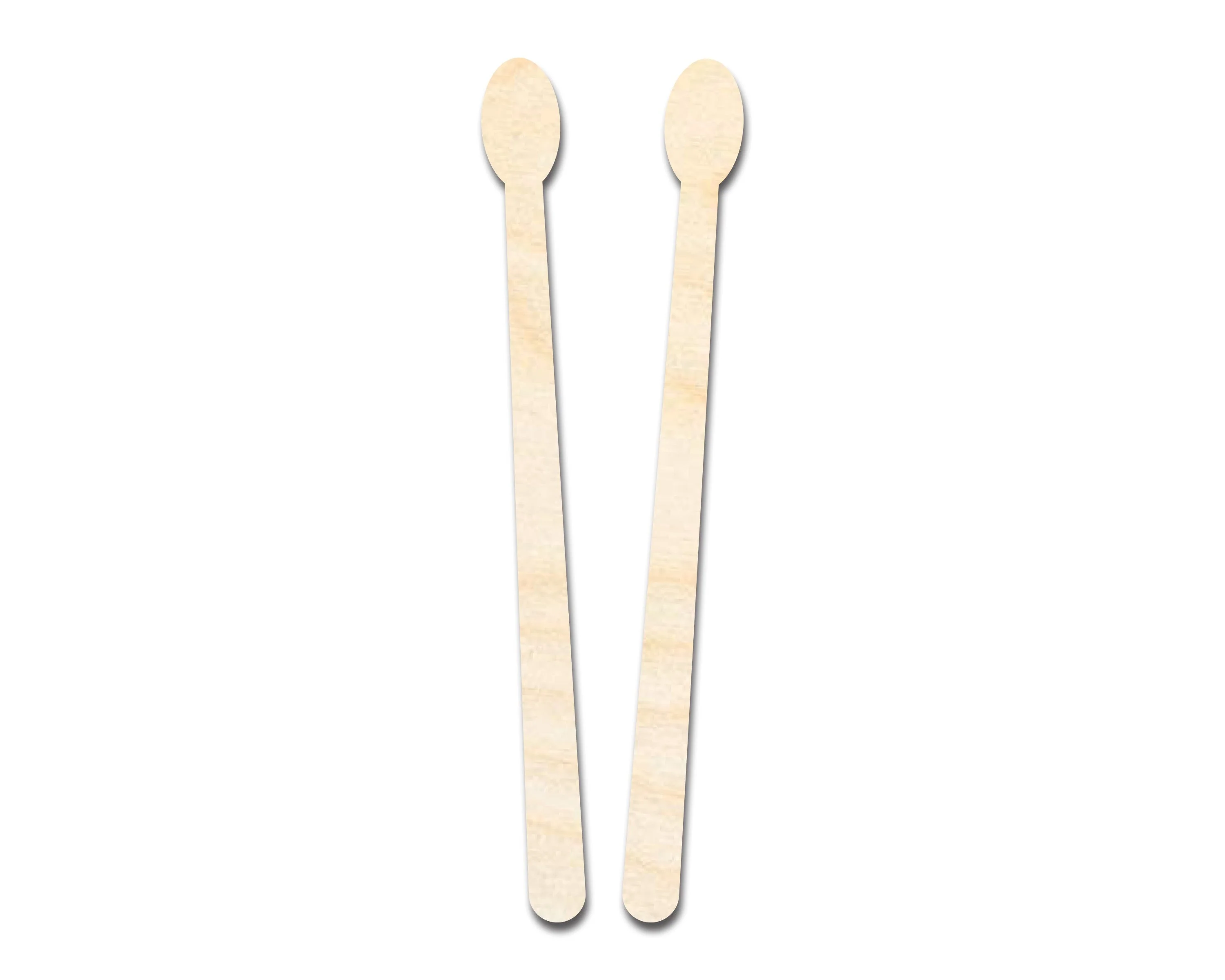 Unfinished Wood Drum Sticks Shape - Craft - up to 46"