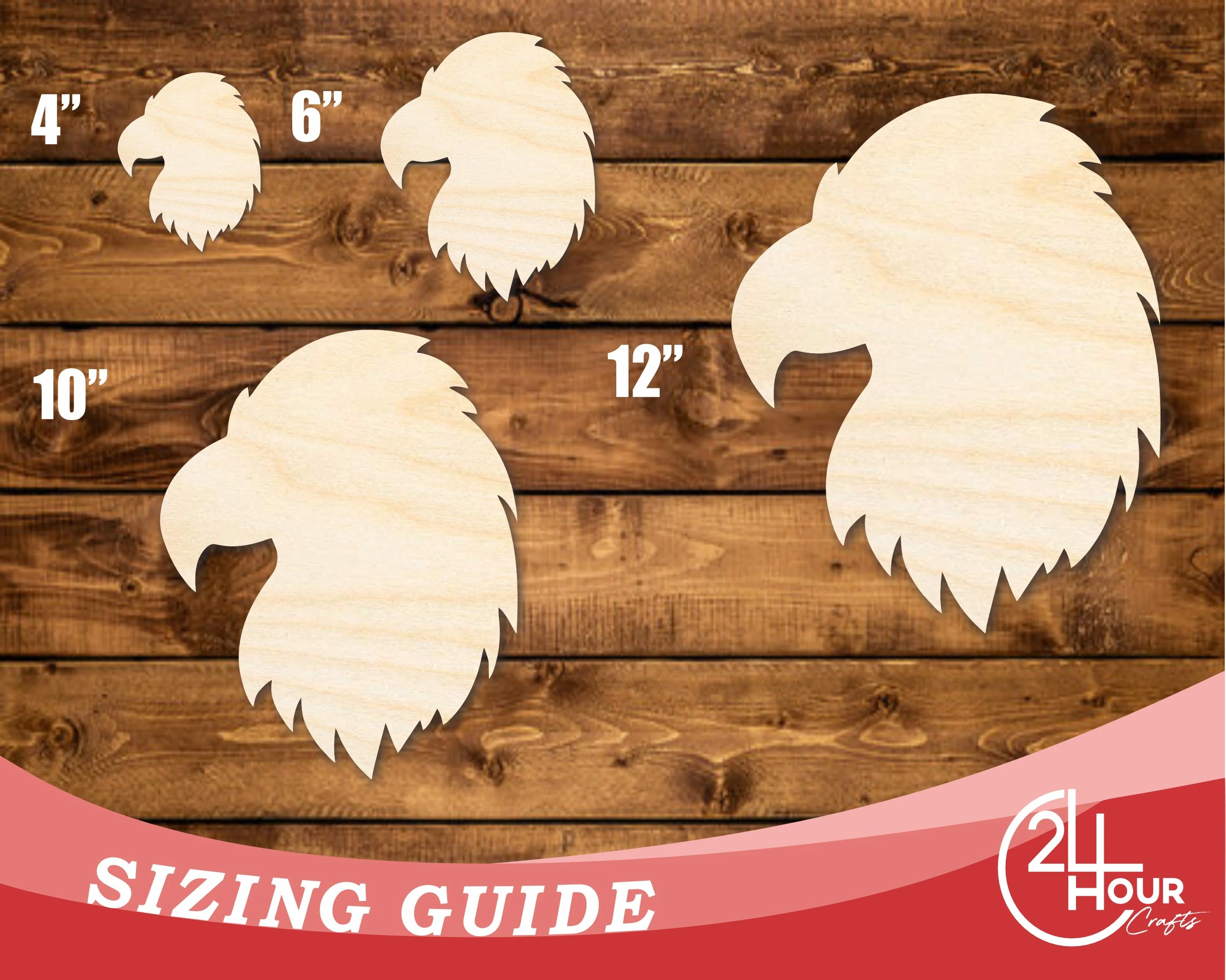 Unfinished Wood Eagle Head Shape | DIY Craft Cutout | up to 46" DIY - Image 3