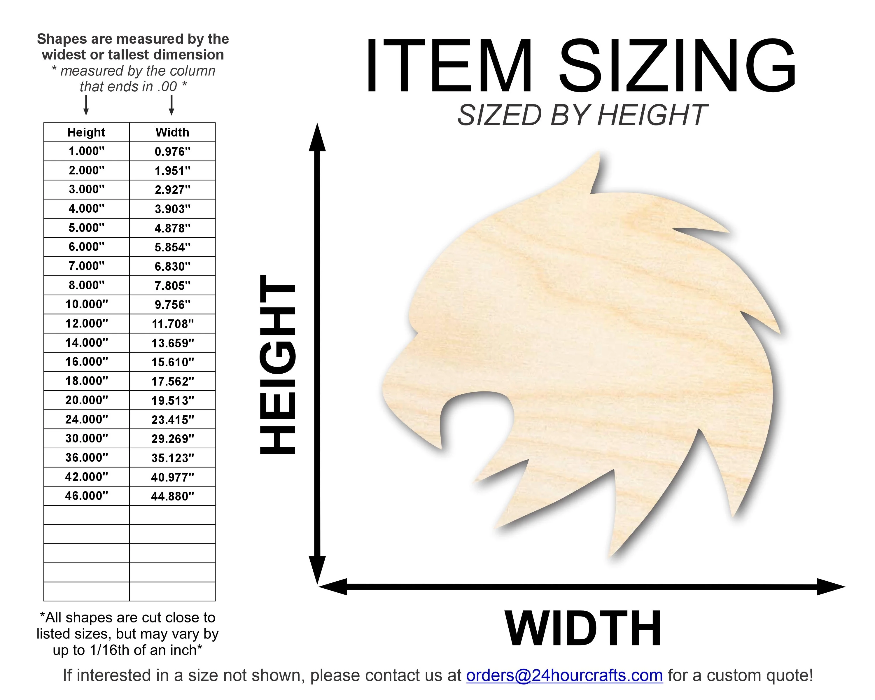 Unfinished Wood Eagle Mascot Shape | DIY Craft Cutout | up to 46" DIY - Image 2