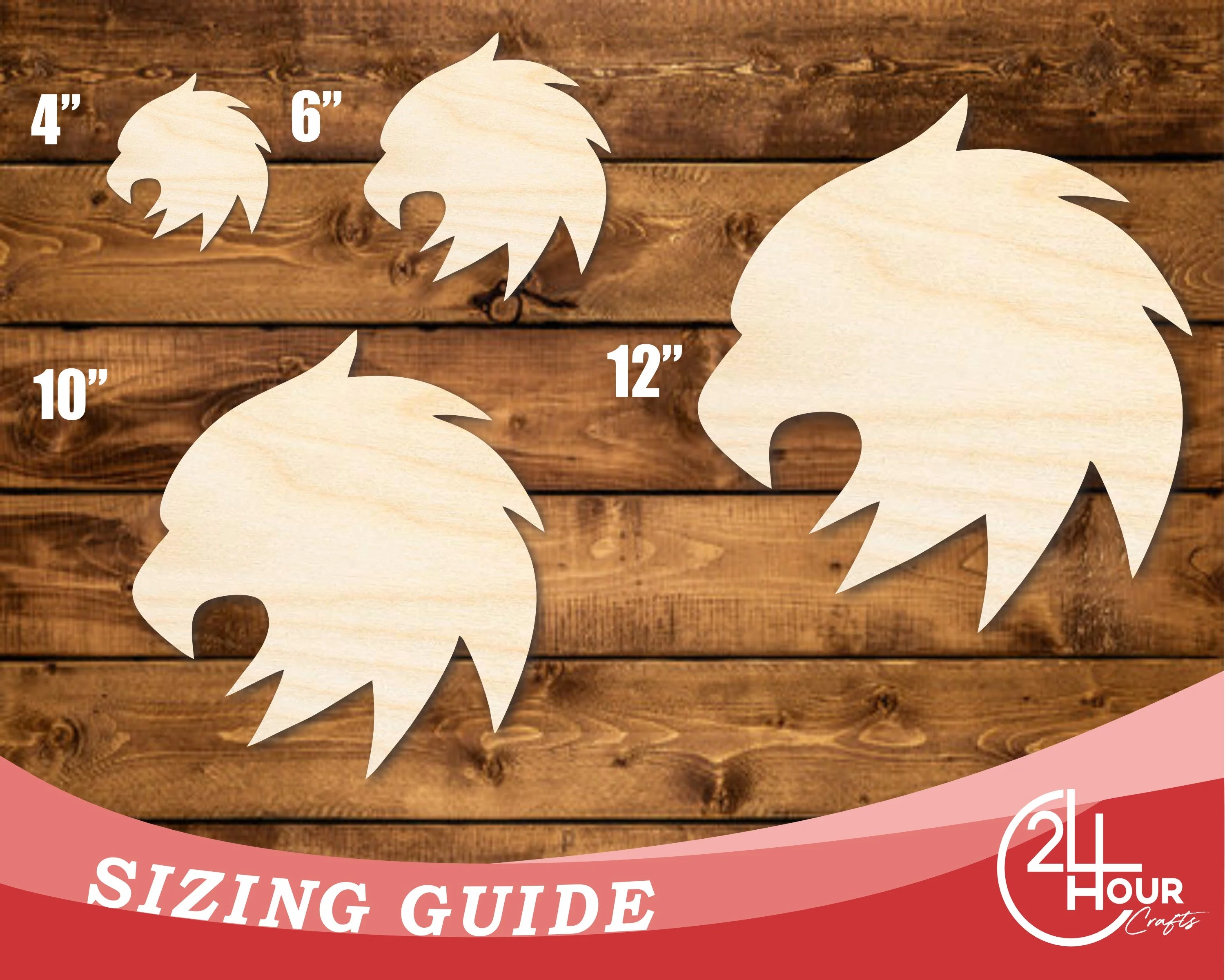 Unfinished Wood Eagle Mascot Shape | DIY Craft Cutout | up to 46" DIY - Image 3