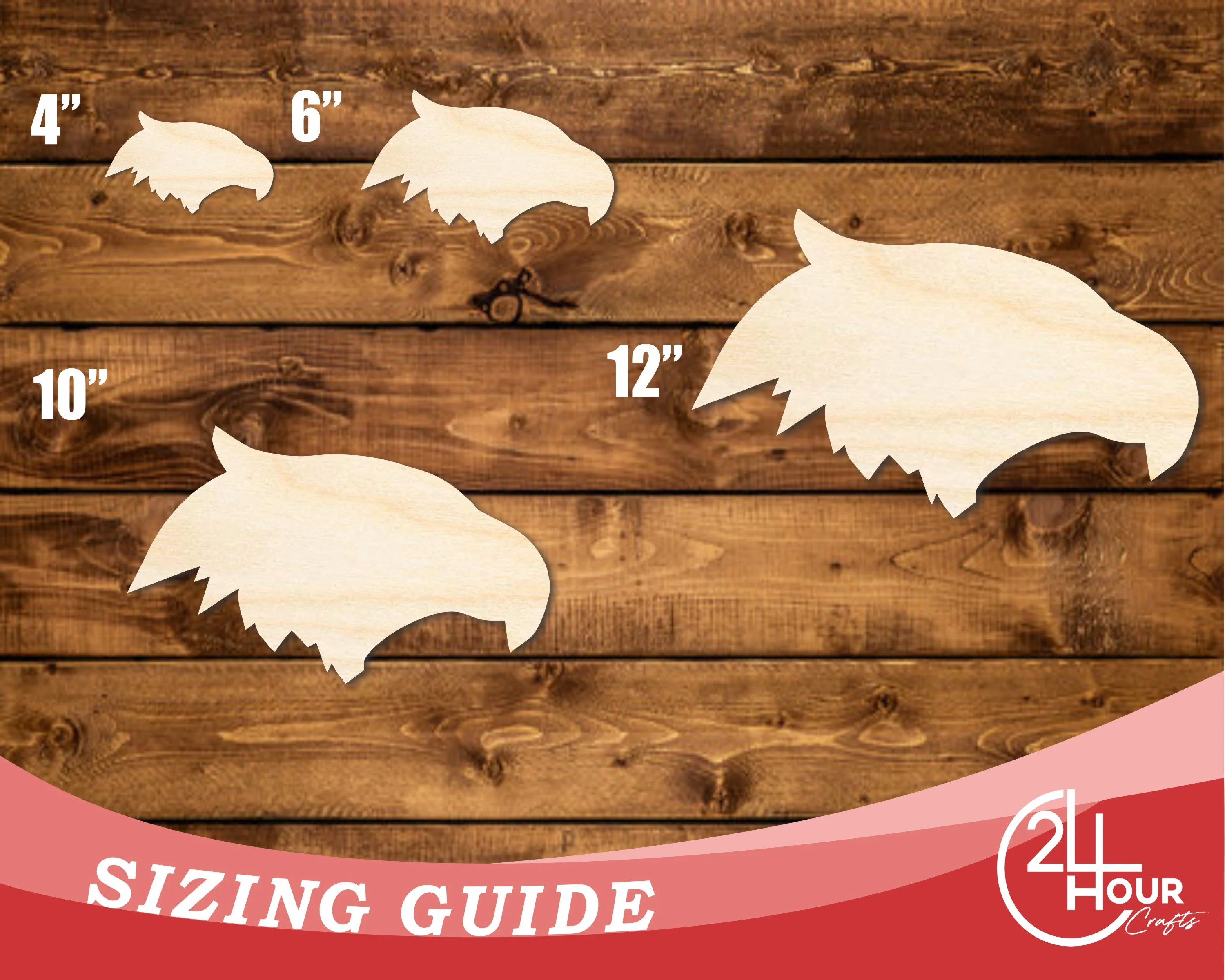 Unfinished Wood Eagle Mascot Shape | DIY Craft Cutout | up to 46" DIY - Image 3