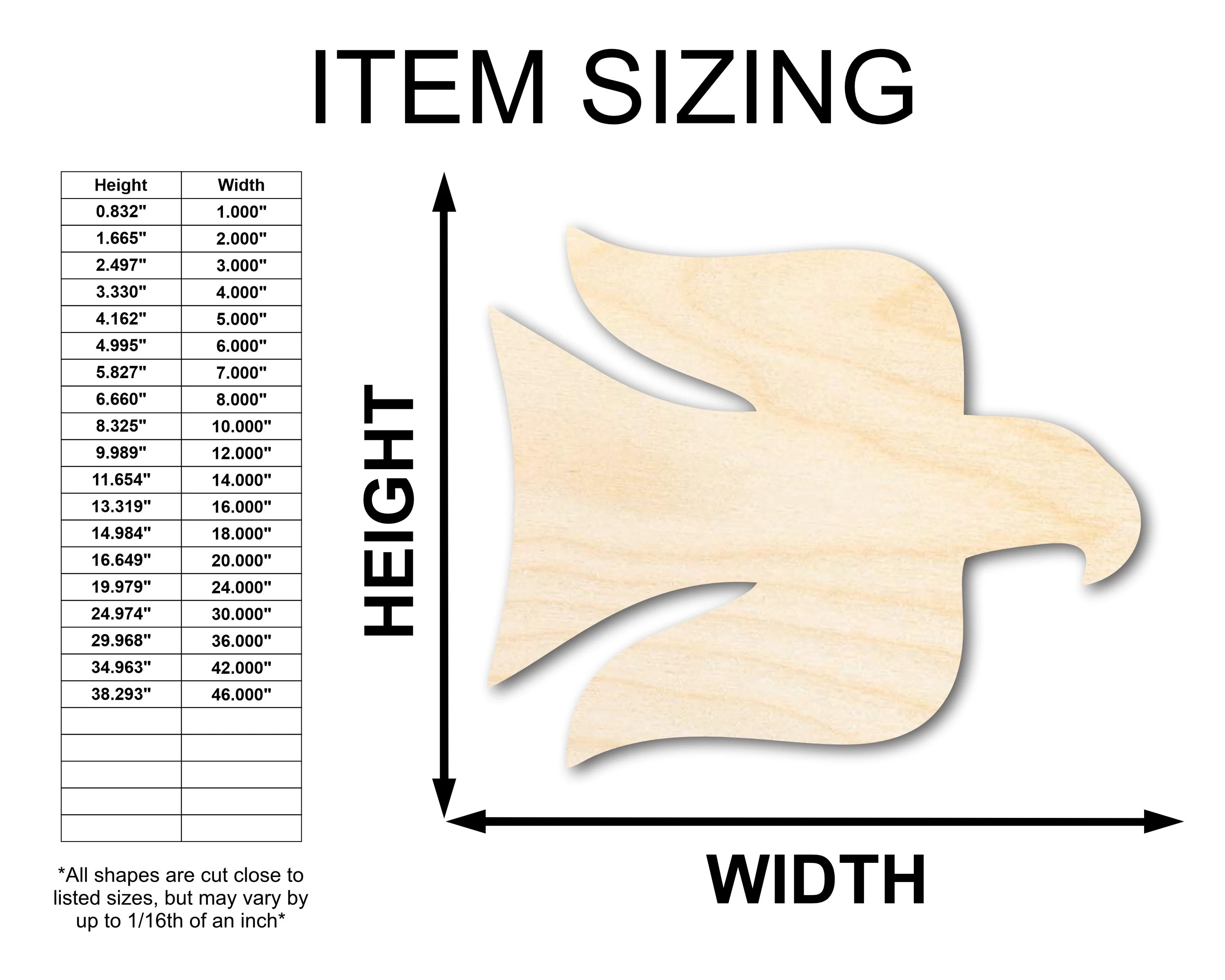 Unfinished Wood Eagle Totem Shape - Craft - up to 46" - Image 2