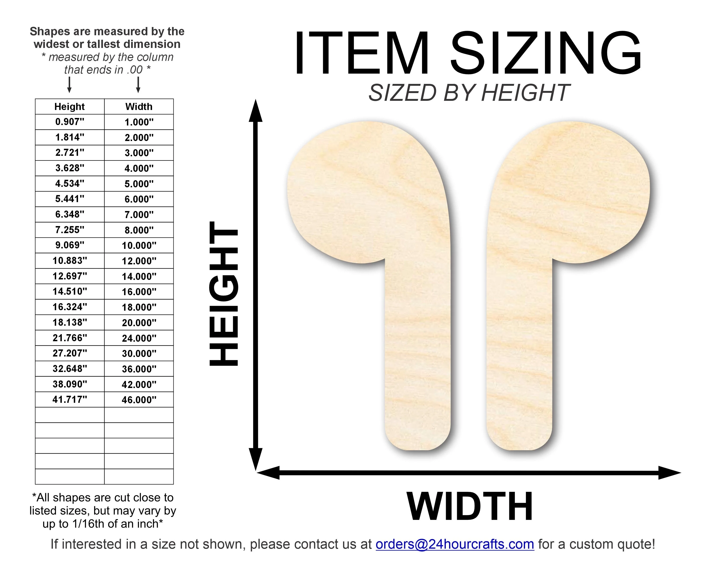 Unfinished Wood Earbuds Silhouette Shape | DIY Craft Cutout | up to 46" DIY - Image 2