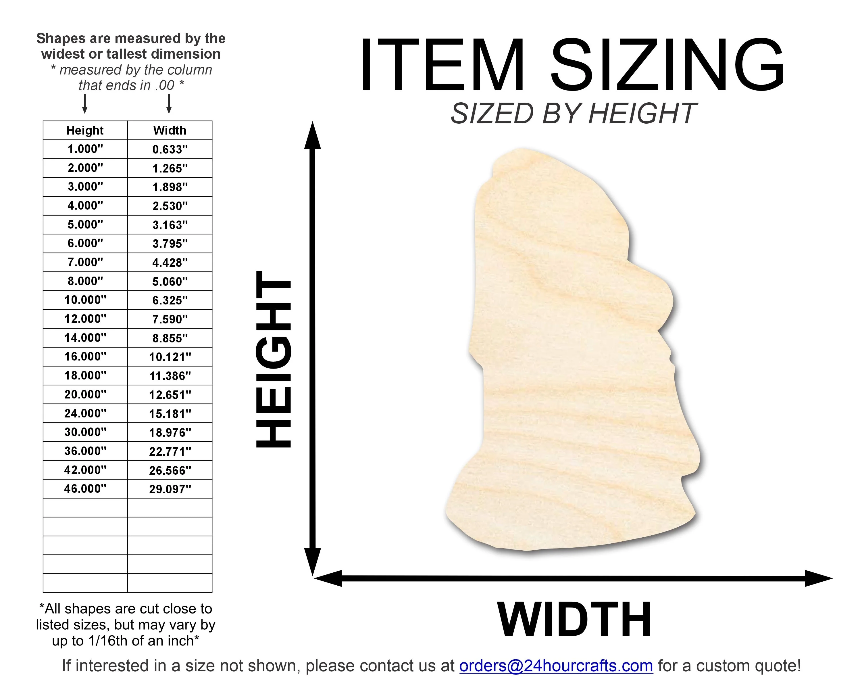 Unfinished Wood Easter Island Statue Shape | DIY Craft Cutout | up to 46" DIY - Image 2