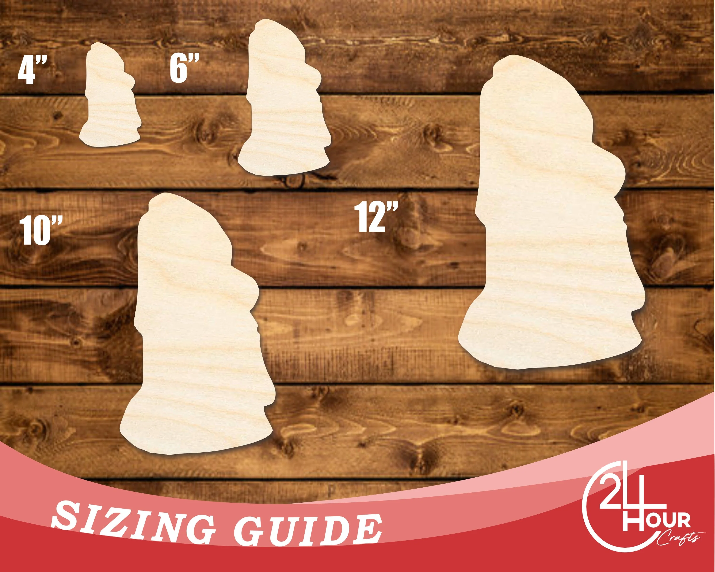 Unfinished Wood Easter Island Statue Shape | DIY Craft Cutout | up to 46" DIY - Image 3