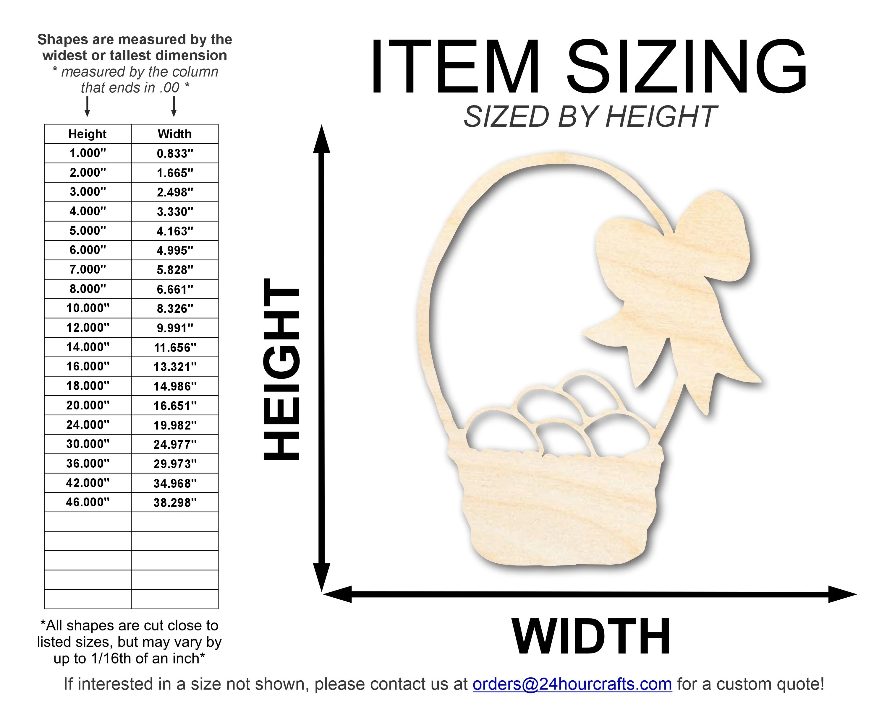 Unfinished Wood Egg Easter Basket Shape | DIY Craft Cutout | up to 46" DIY - Image 2