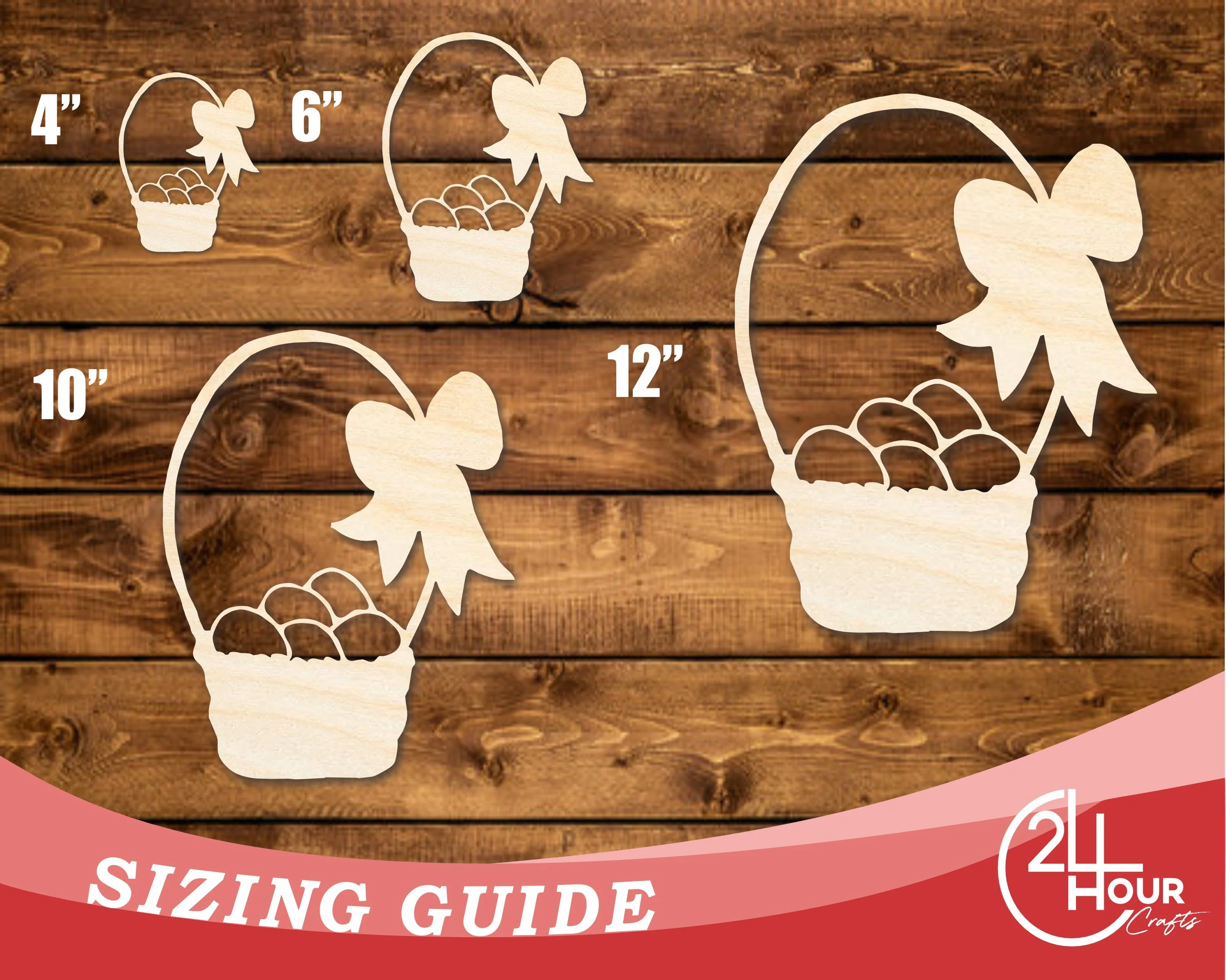 Unfinished Wood Egg Easter Basket Shape | DIY Craft Cutout | up to 46" DIY - Image 3