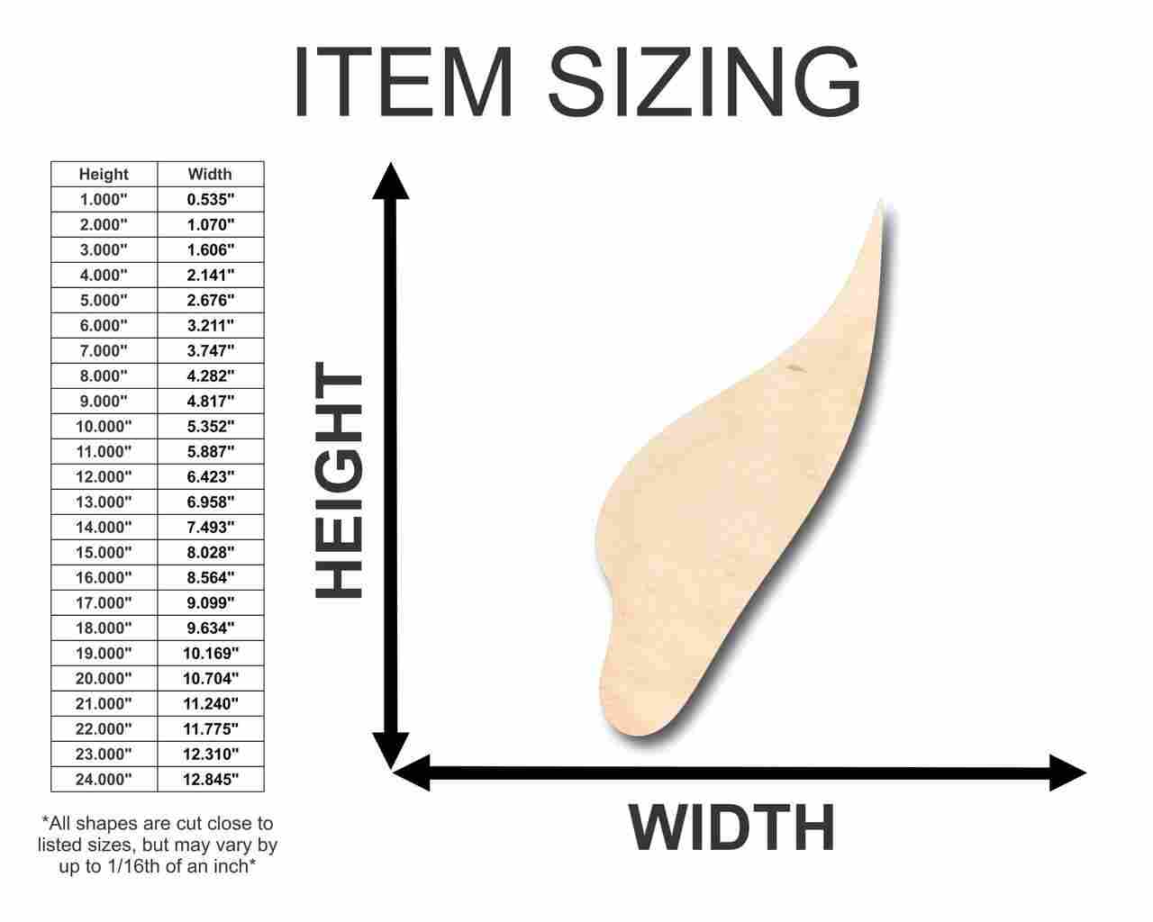 Unfinished Wood Elf Ear Shape - Magic - Costume - Craft - up to 46" DIY - Image 2