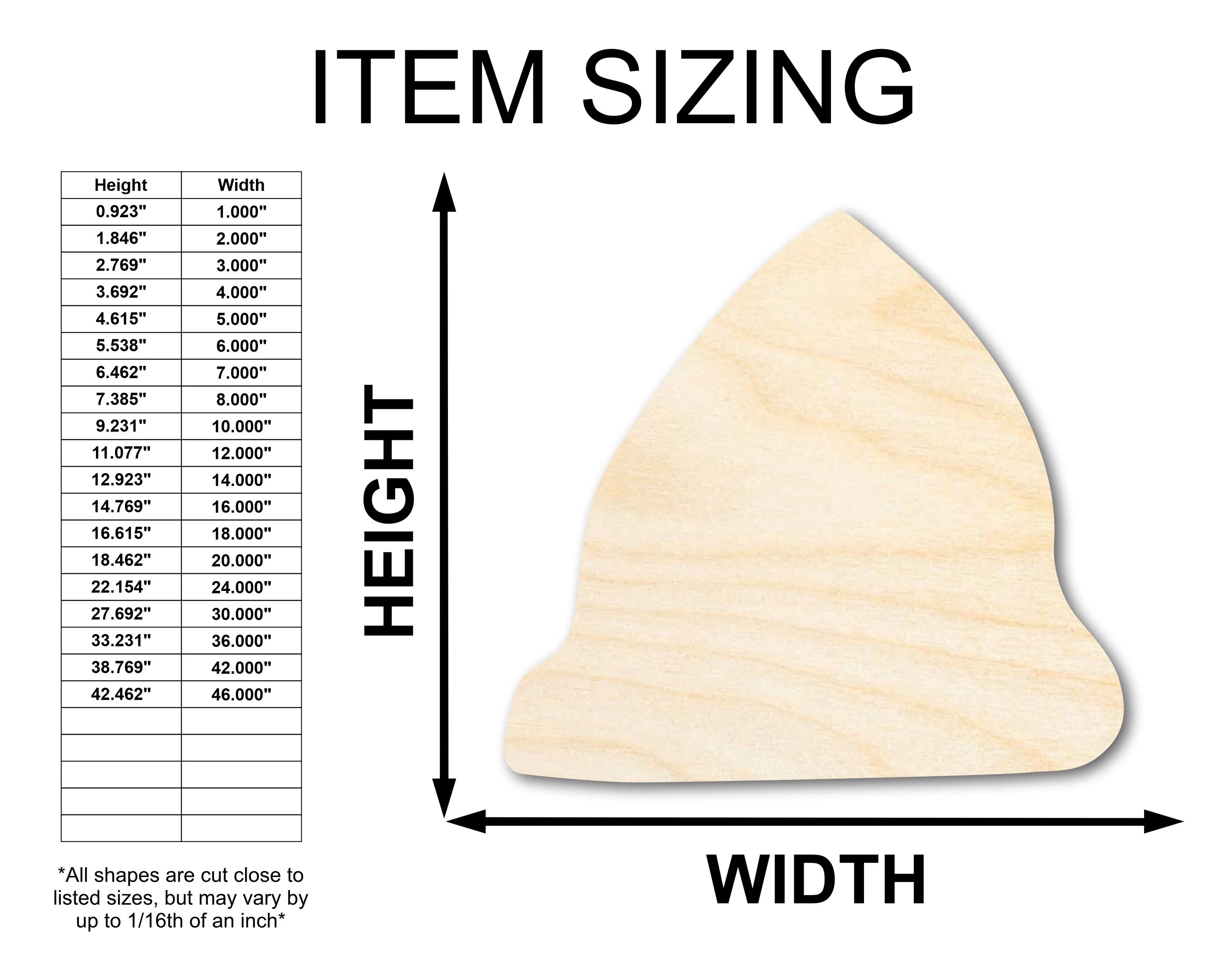 Unfinished Wood Elf Hat Shape - Craft - up to 46" - Image 3