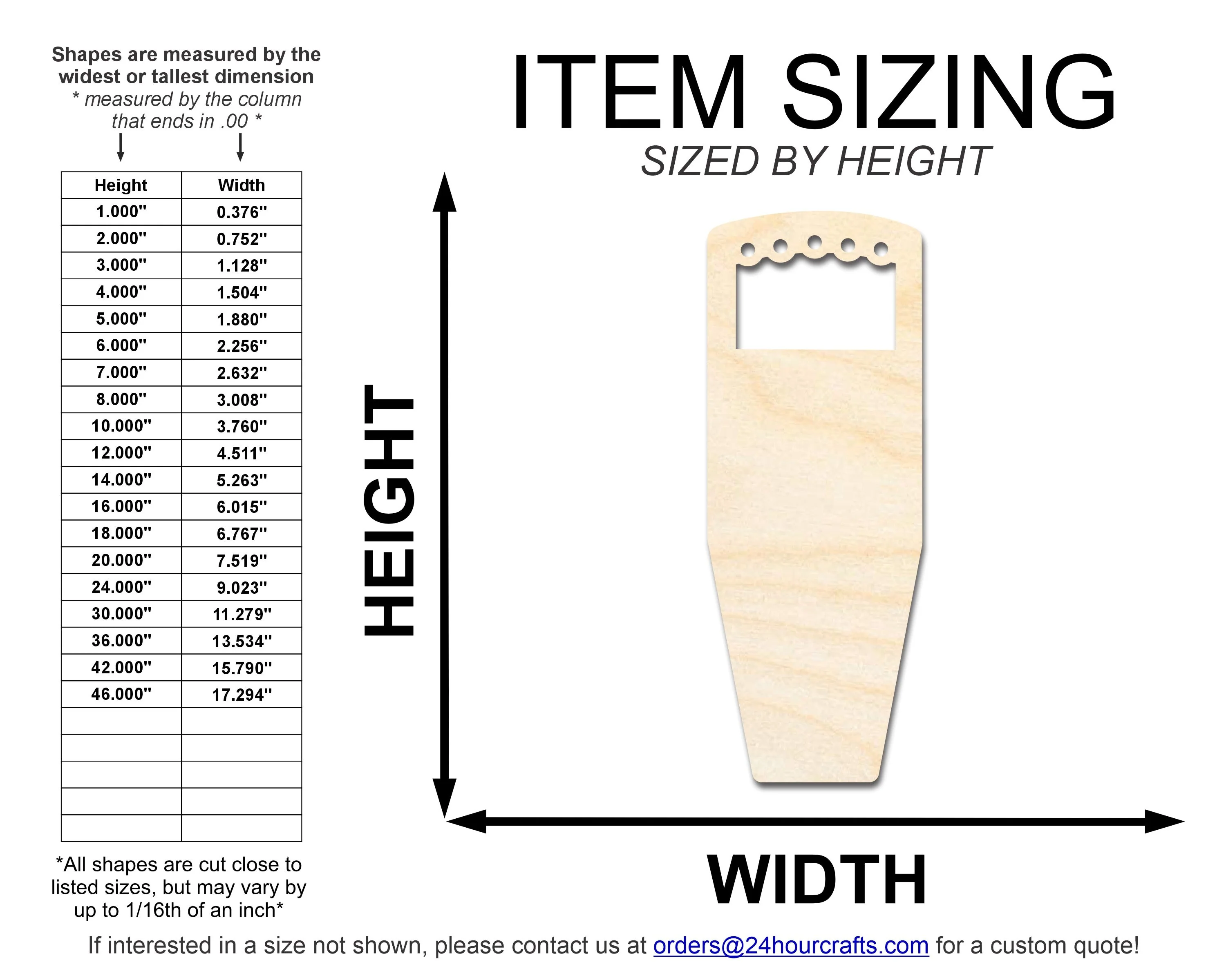 Unfinished Wood EMF Meter Shape | Craft Cutout | up to 46" DIY - Image 2