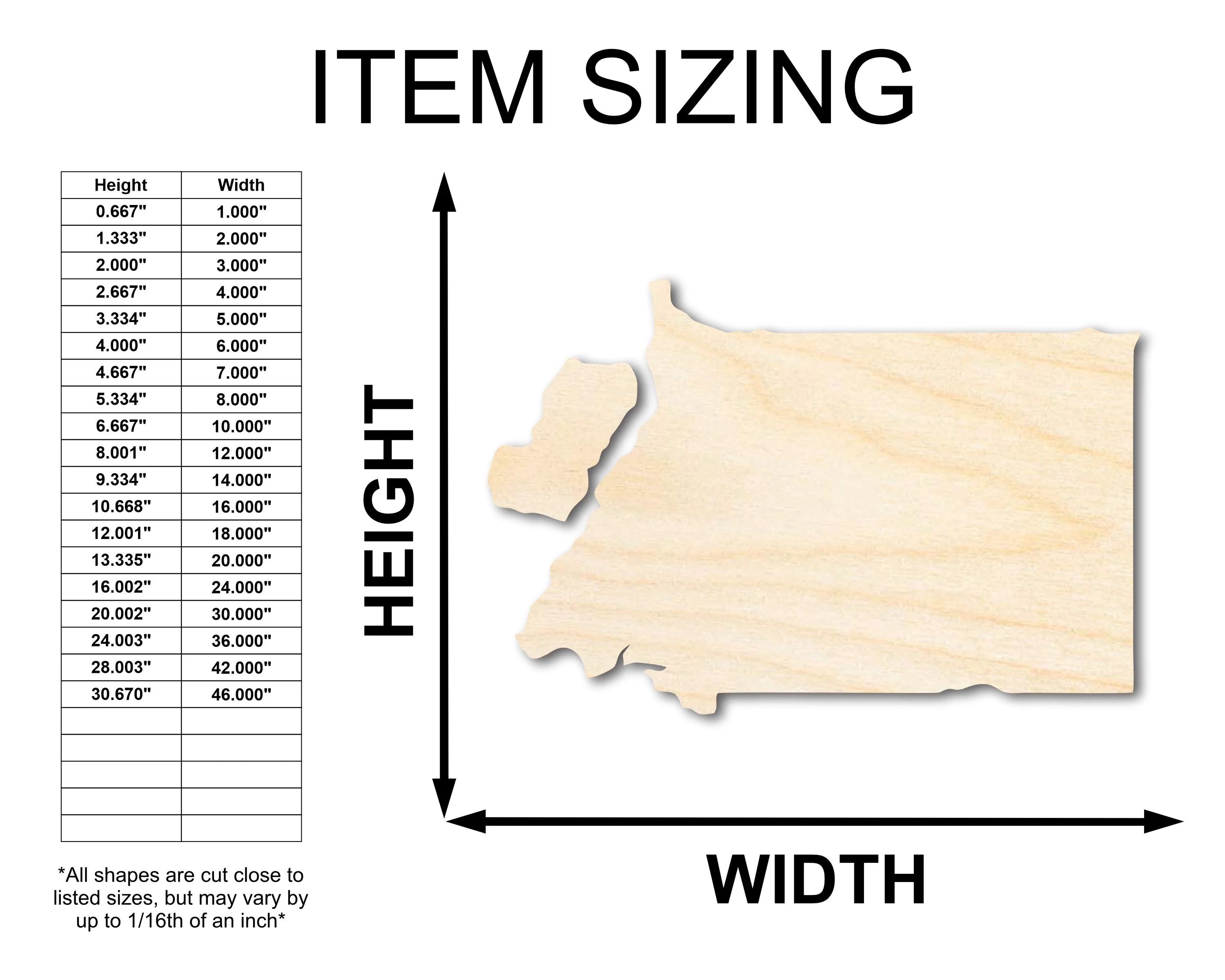 Unfinished Wood Equatorial Guinea Country Shape - Central African Craft - up to 46" DIY - Image 2