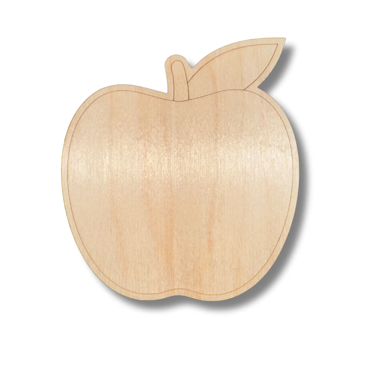 Unfinished Wood Etched Apple Shape | Paint By Line Crafts | up to 30" DIY - Image 2
