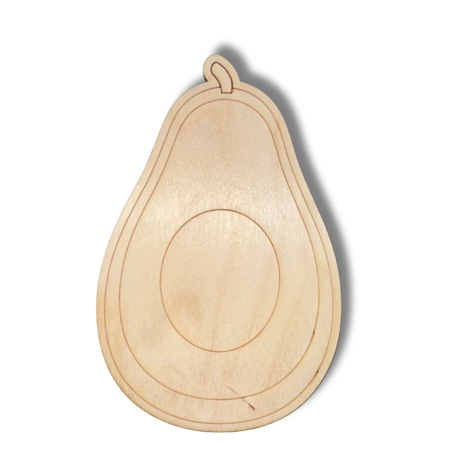 Unfinished Wood Etched Avocado Shape | Paint By Line Crafts | up to 30" DIY - Image 2