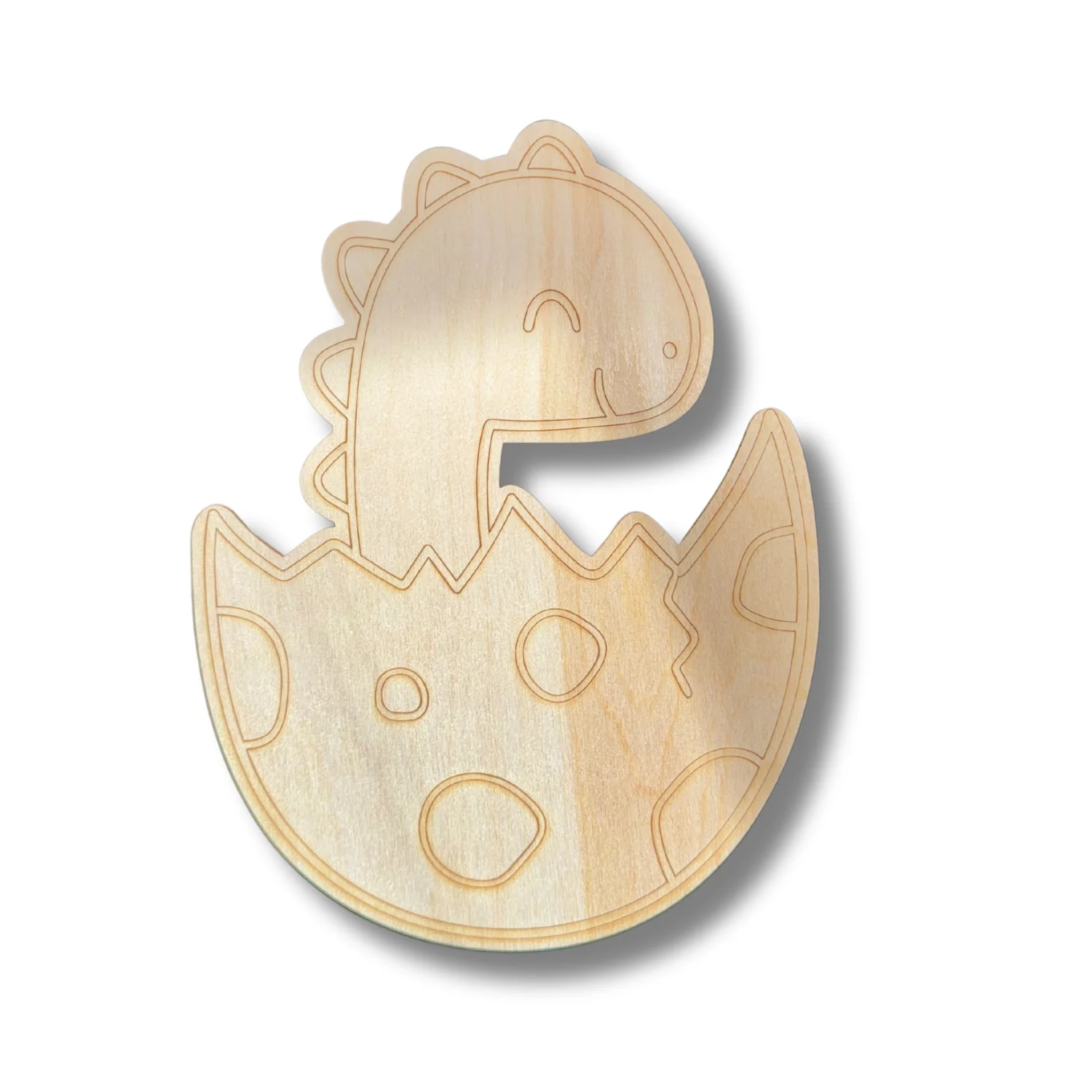 Unfinished Wood Etched Baby Dinosaur Shape | Paint By Line Crafts | up to 30" DIY - Image 2