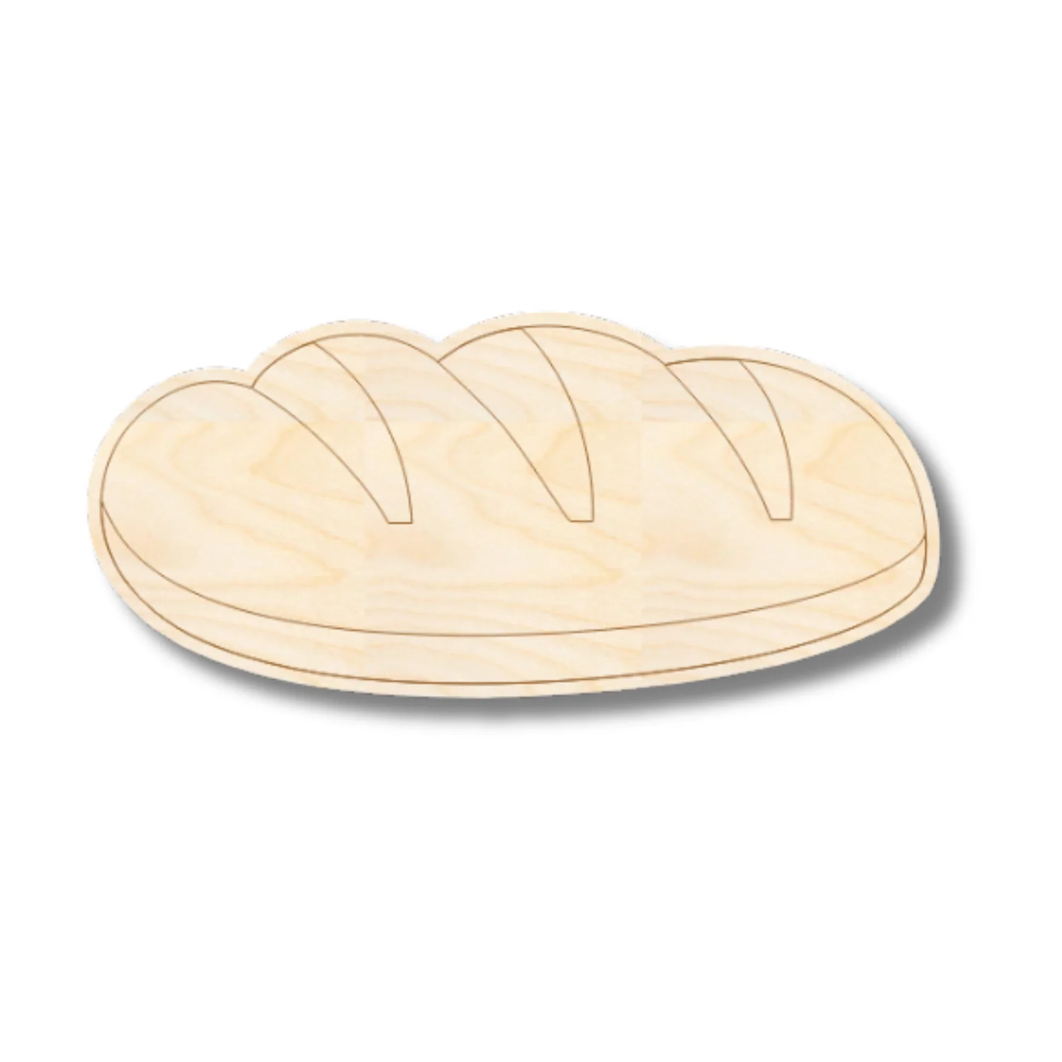 Unfinished Wood Etched Baguette Shape | Paint By Line Crafts | up to 30" DIY