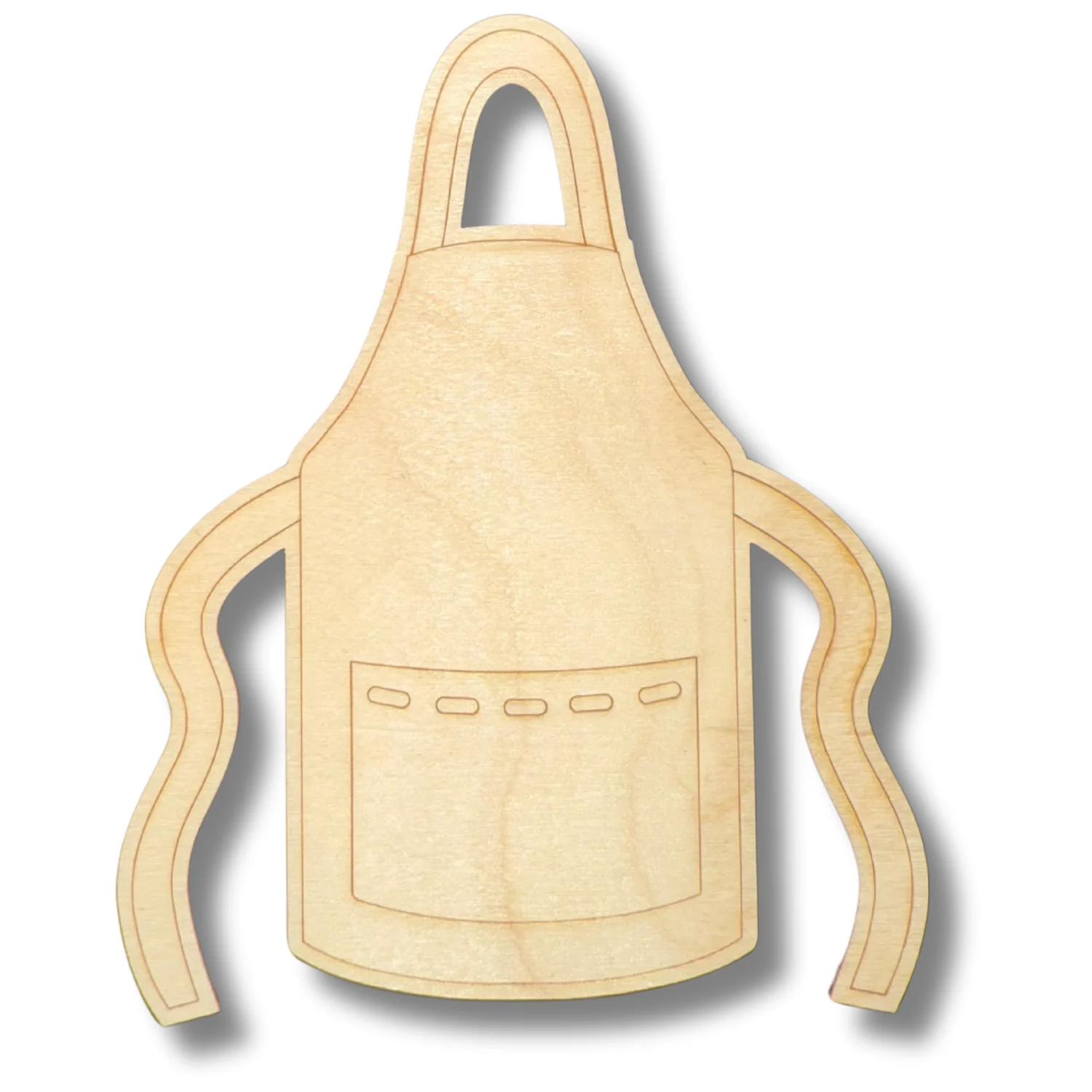 Unfinished Wood Etched Baking Apron Shape | Paint By Line Crafts | up to 30" DIY - Image 2