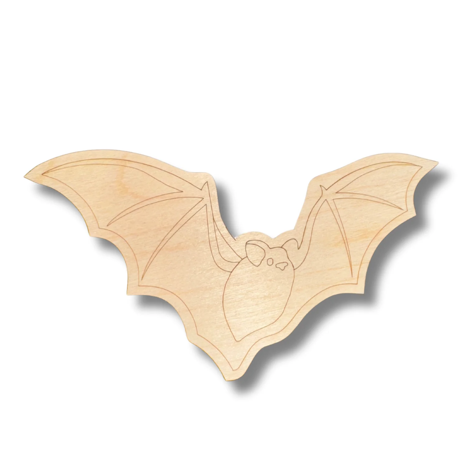 Unfinished Wood Etched Bat Shape | Paint By Line Crafts | up to 30" DIY - Image 2