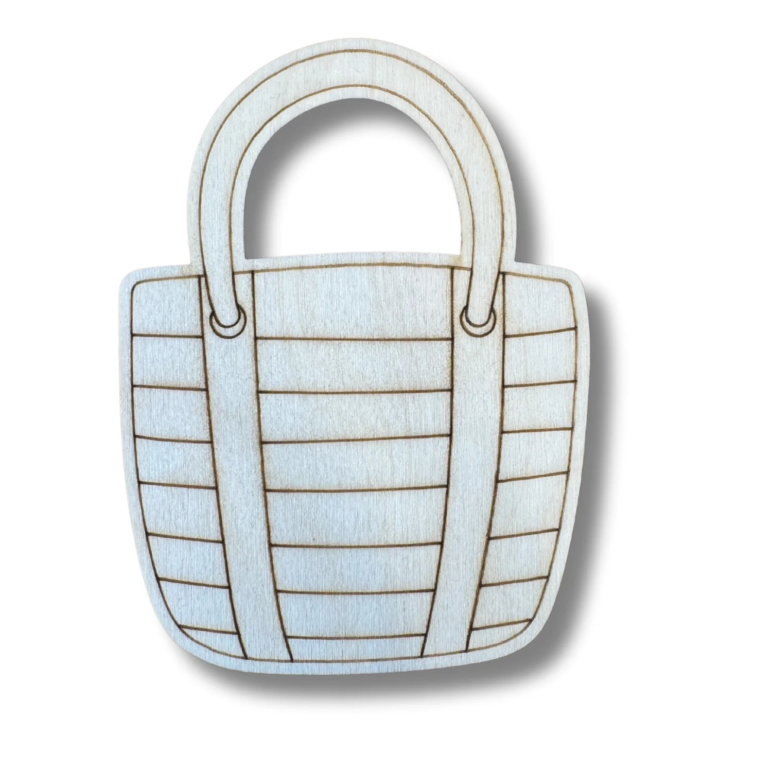 Unfinished Wood Etched Beach Bag Shape | Paint By Line Crafts | up to 30" DIY - Image 2