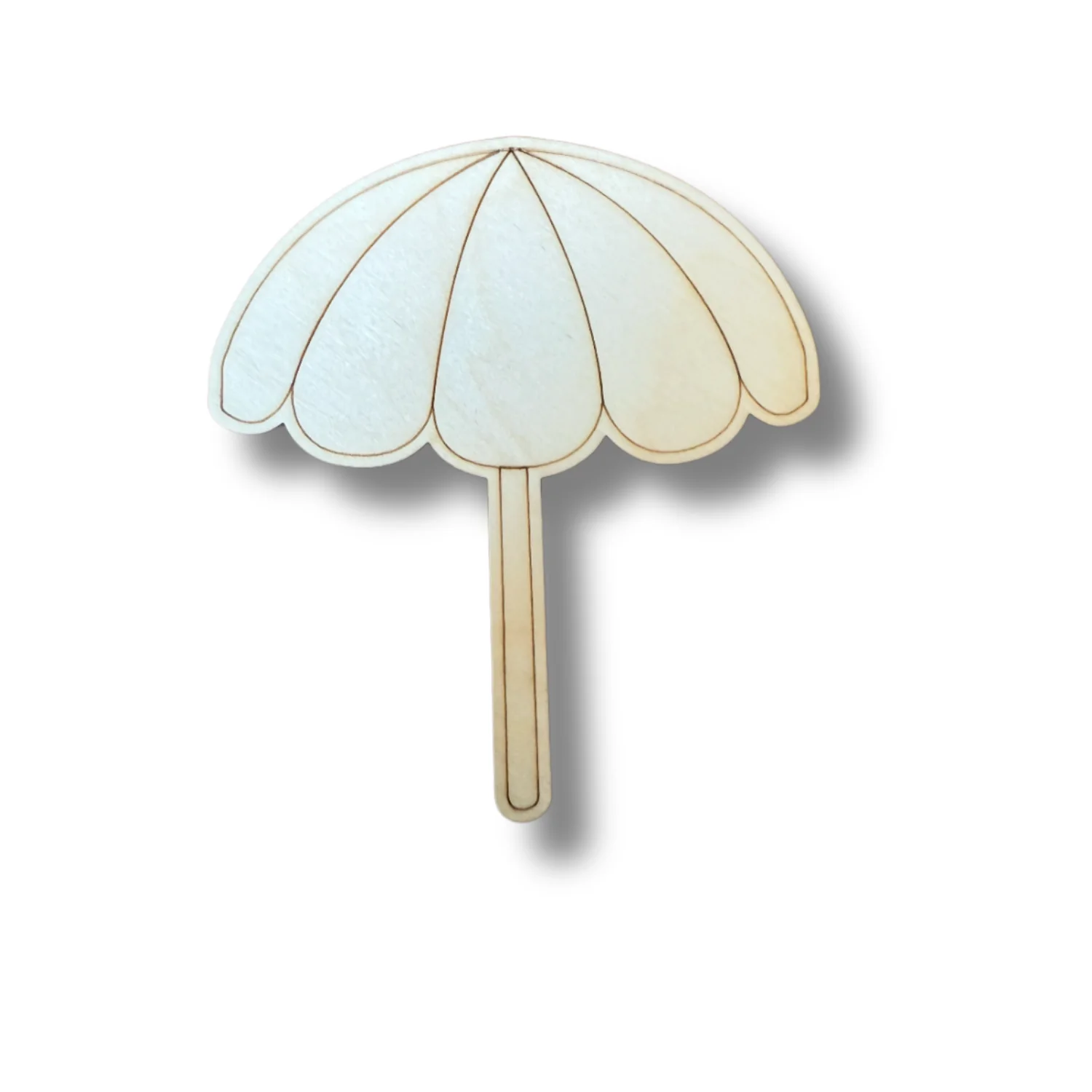 Unfinished Wood Etched Beach Umbrella Shape | Paint By Line Crafts | up to 30" DIY - Image 2