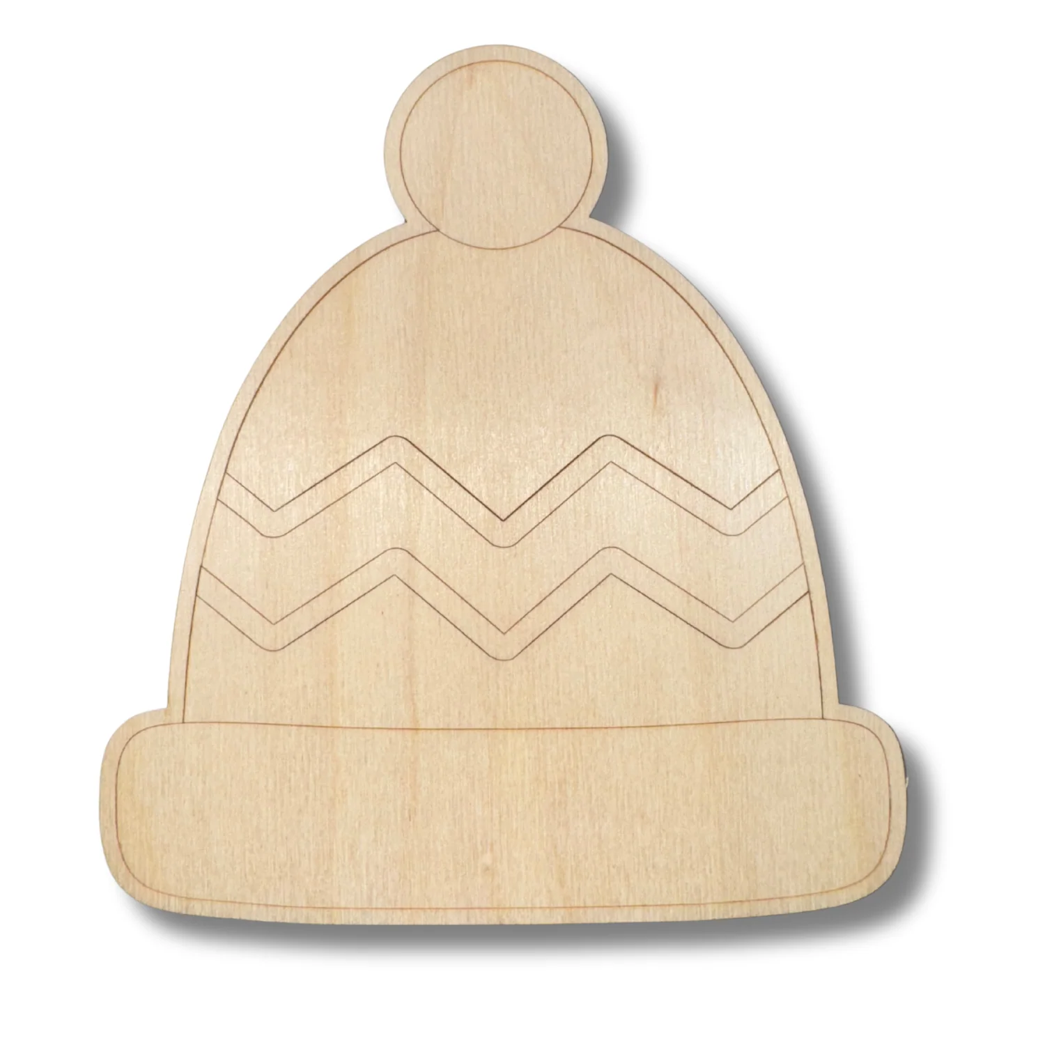 Unfinished Wood Etched Beanie Shape | Paint By Line Crafts | up to 30" DIY - Image 2