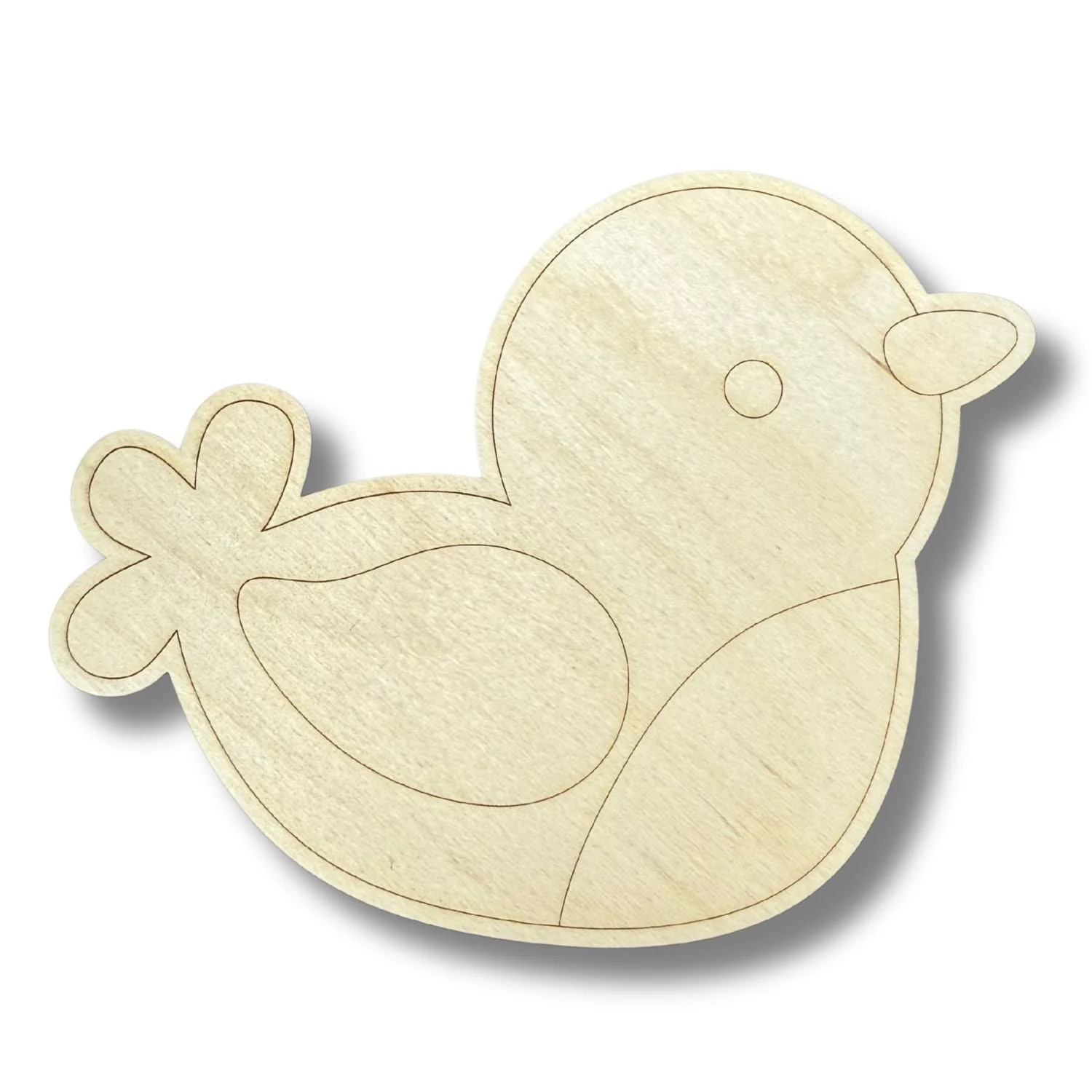 Unfinished Wood Etched Bird Shape | Paint By Line Crafts | up to 30" DIY - Image 2