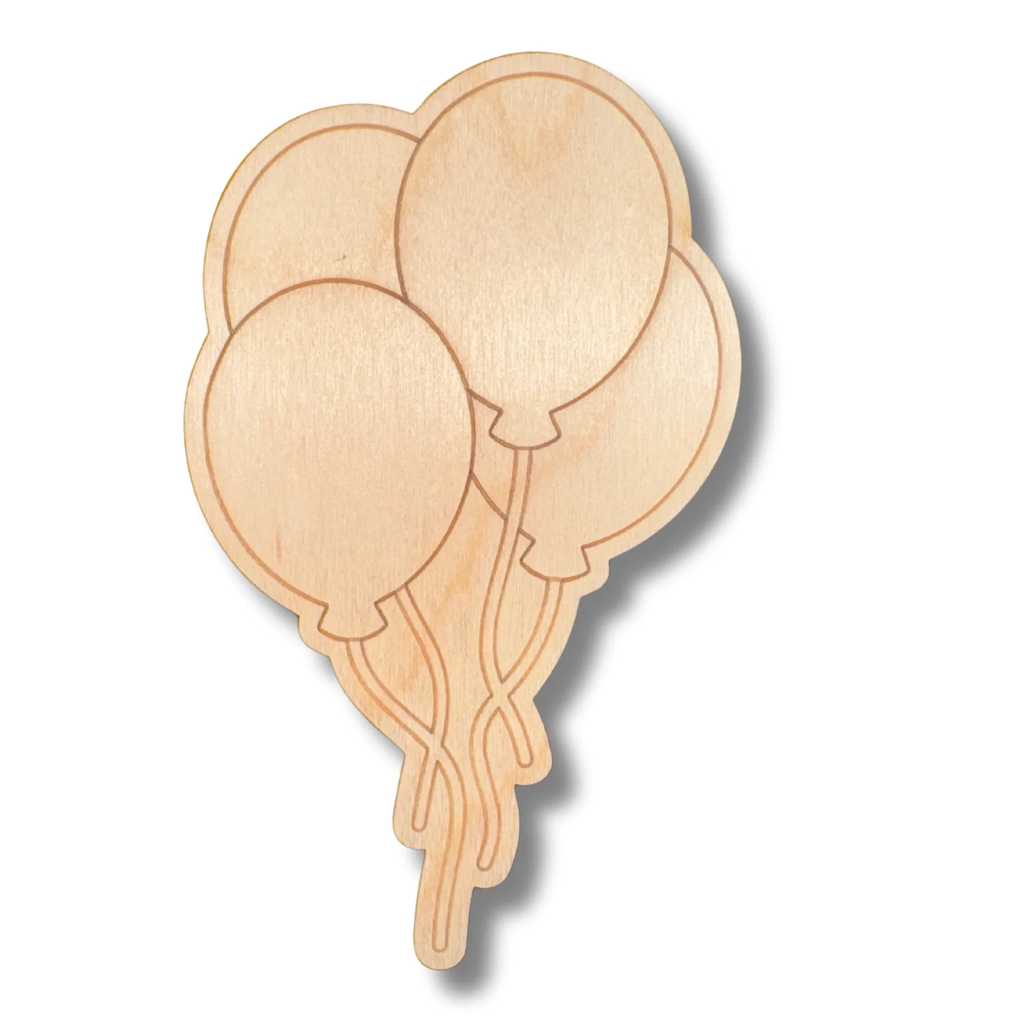 Unfinished Wood Etched Birthday Balloons Shape | Paint By Line Crafts | up to 30" DIY - Image 2