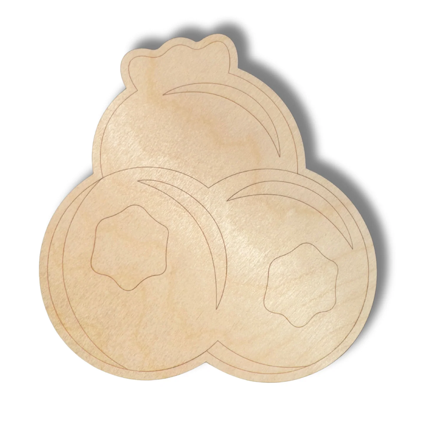 Unfinished Wood Etched Blueberry Shape | Paint By Line Crafts | up to 30" DIY - Image 2