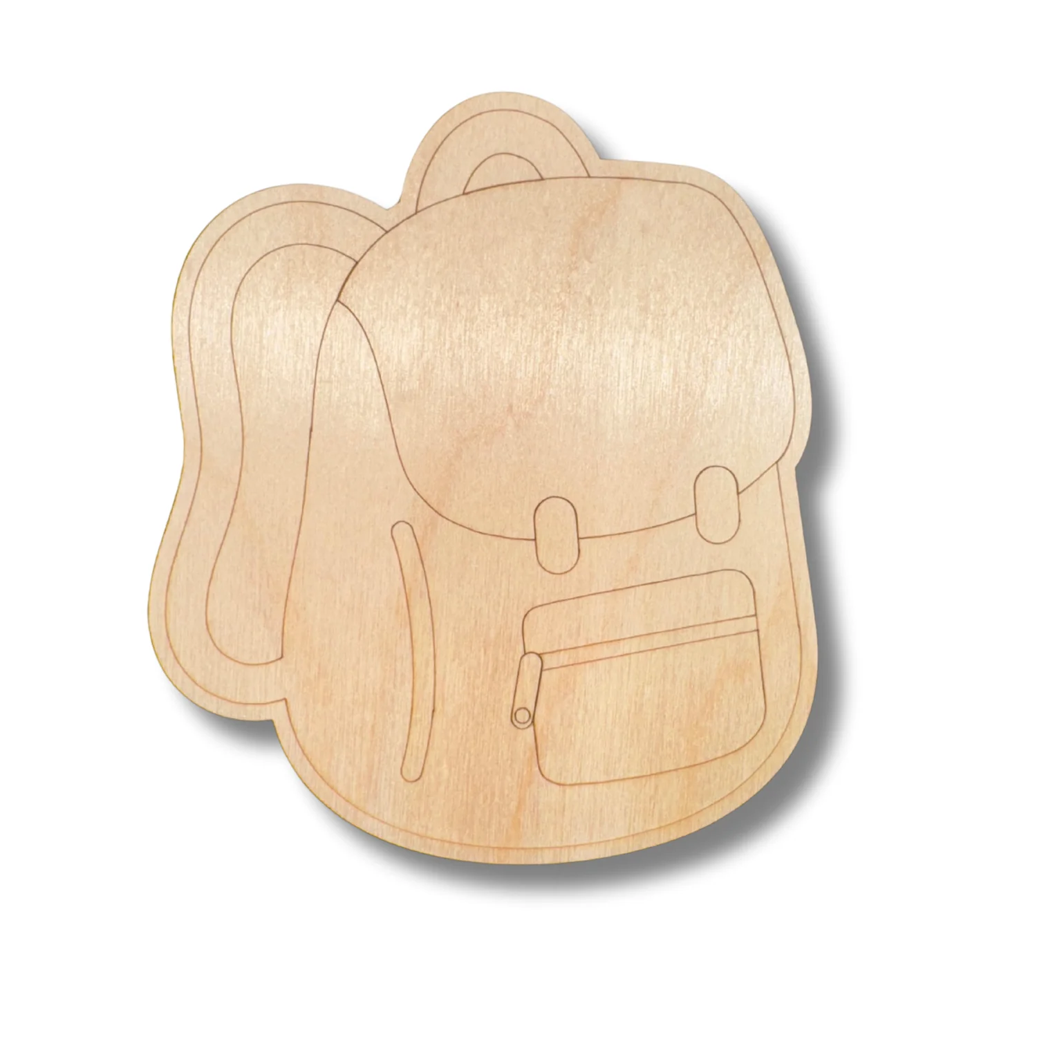 Unfinished Wood Etched Book Bag Shape | Paint By Line Crafts | up to 30" DIY - Image 2