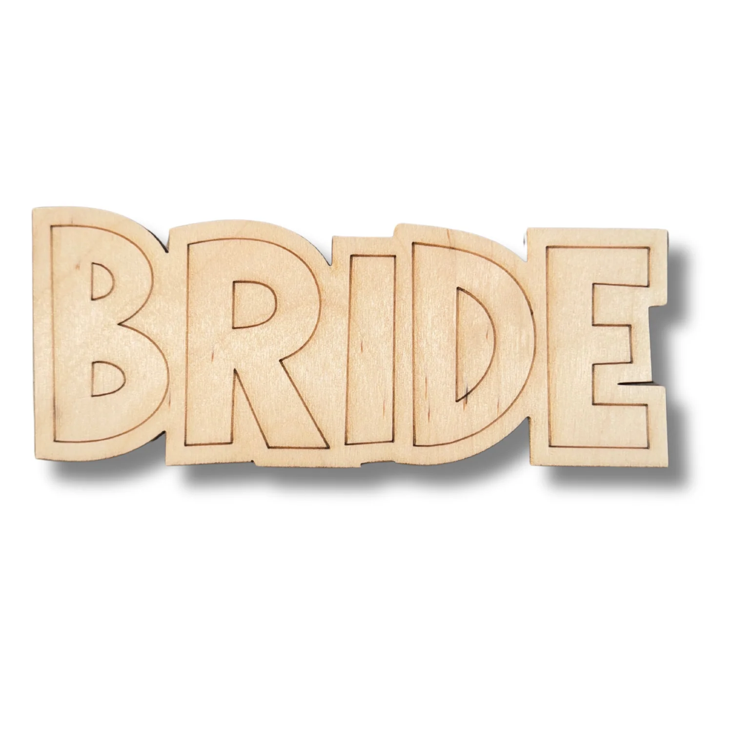 Unfinished Wood Etched Bride Shape | Paint By Line Crafts | up to 30" DIY - Image 2