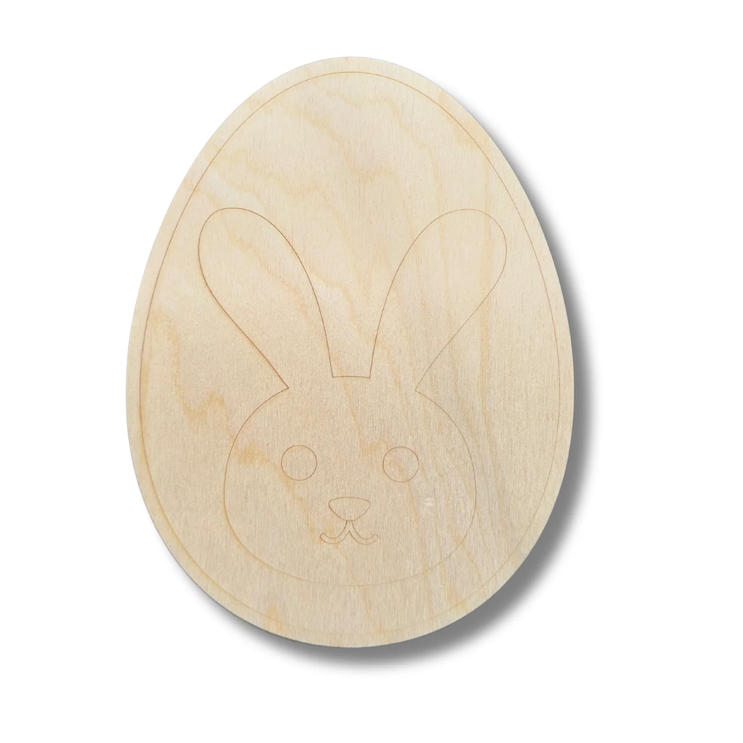 Unfinished Wood Etched Bunny Easter Egg Shape | Paint By Line Crafts | up to 30" DIY - Image 2