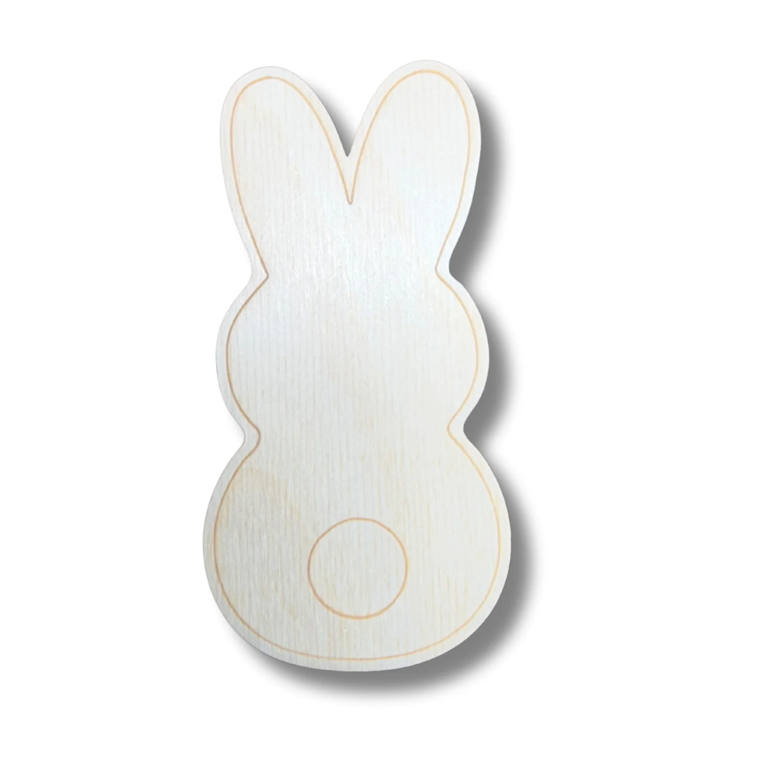 Unfinished Wood Etched Bunny Shape | Paint By Line Crafts | up to 30" DIY - Image 2
